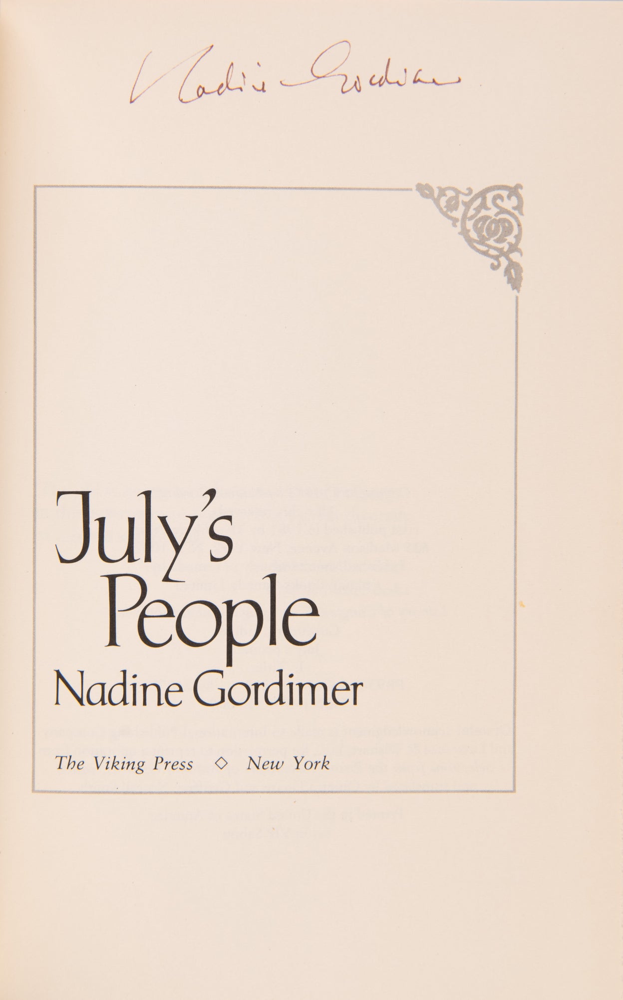 July's People.