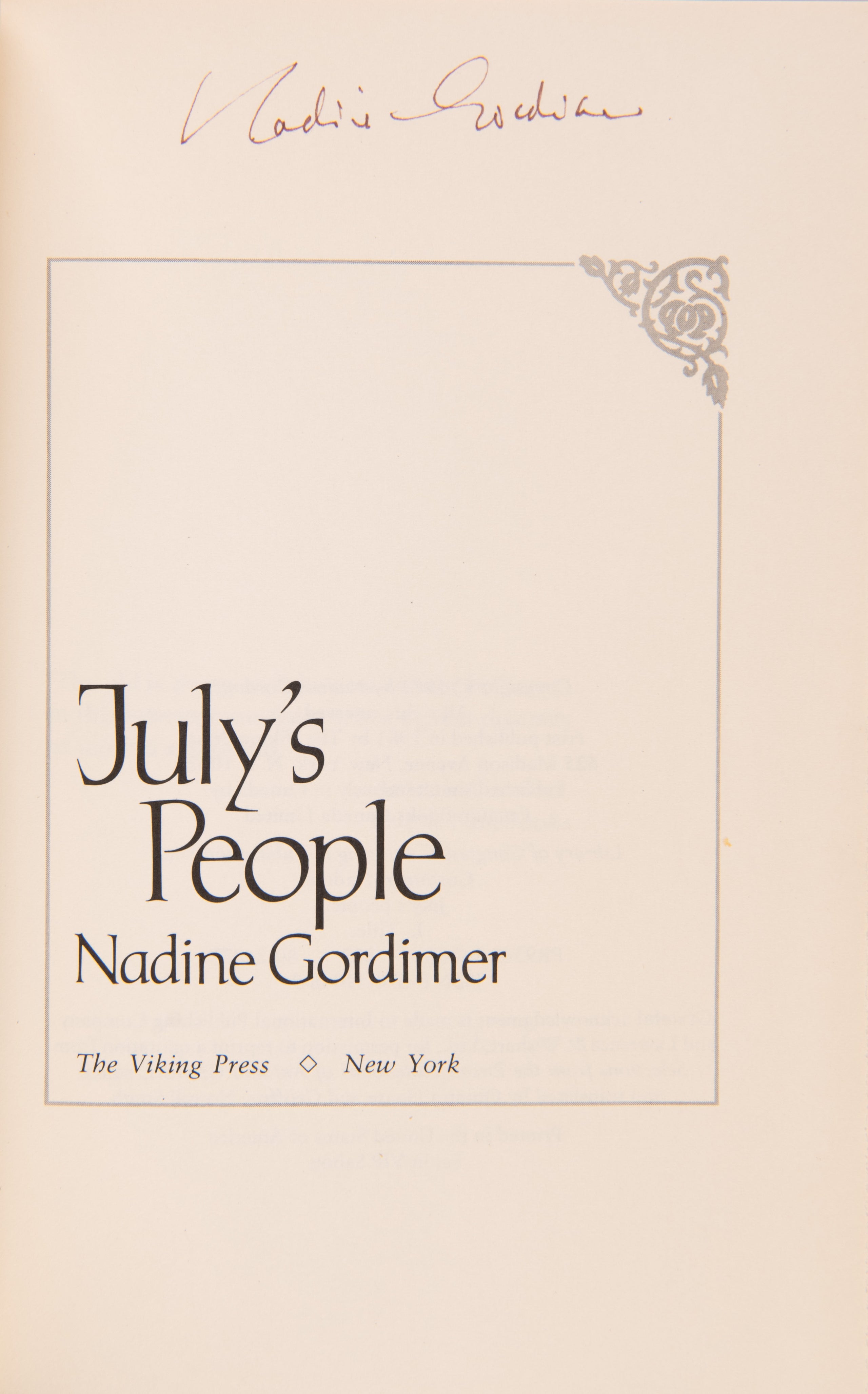 July's People.