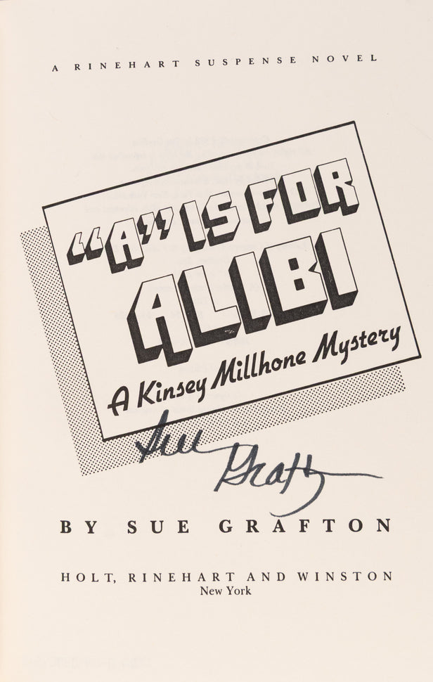 A Complete set of the Alphabet Series in First Edition: “A” is For Alibi, 