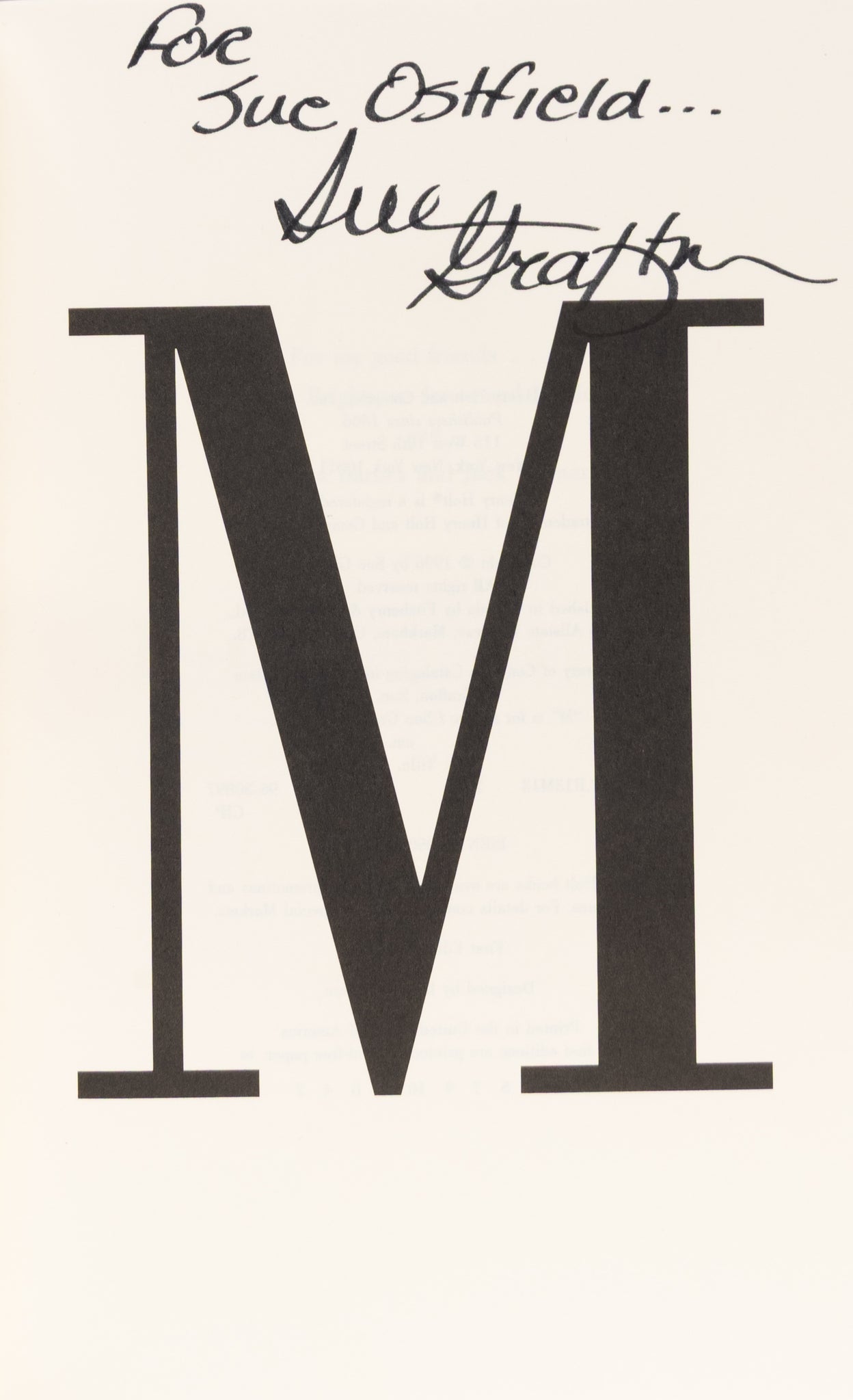 A Complete set of the Alphabet Series in First Edition: “A” is For Alibi, 