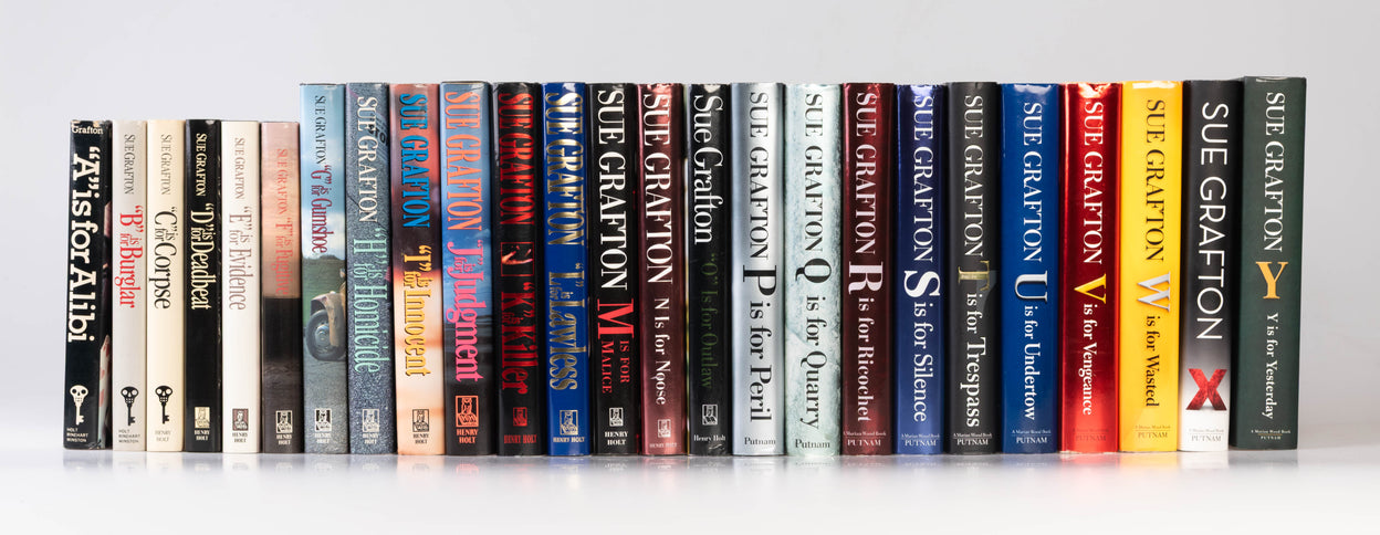 A Complete set of the Alphabet Series in First Edition: “A” is For Alibi, 