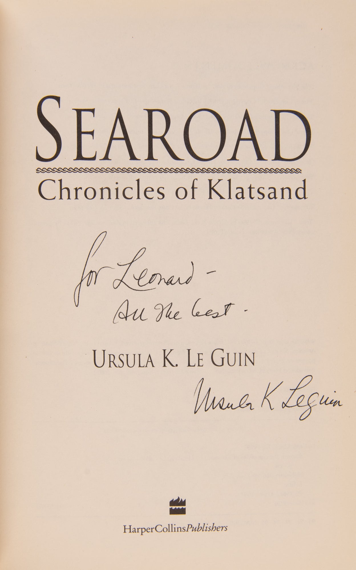 Searoad Chronicles of Klatsand.