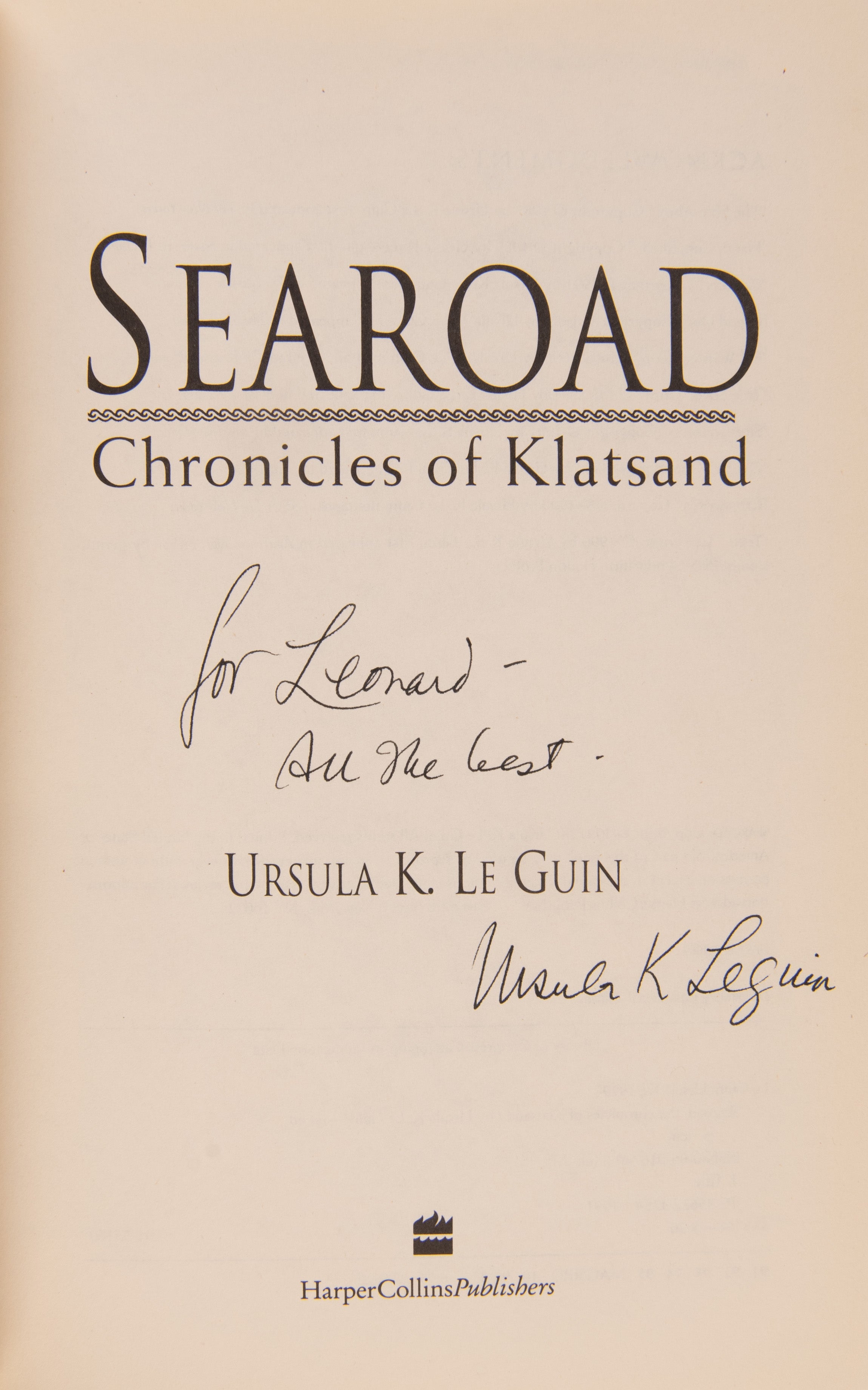 Searoad Chronicles of Klatsand.