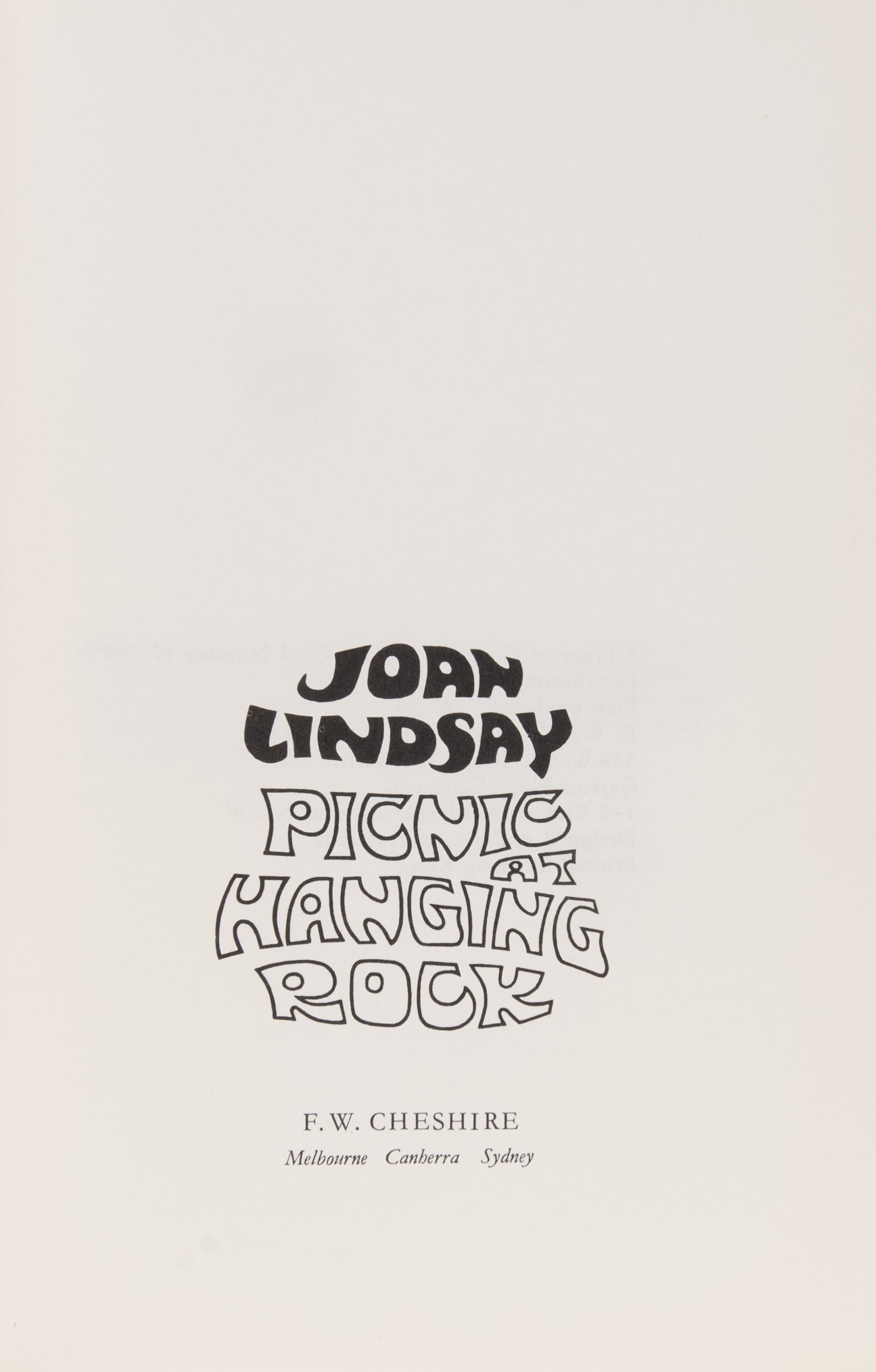 Picnic at Hanging Rock.