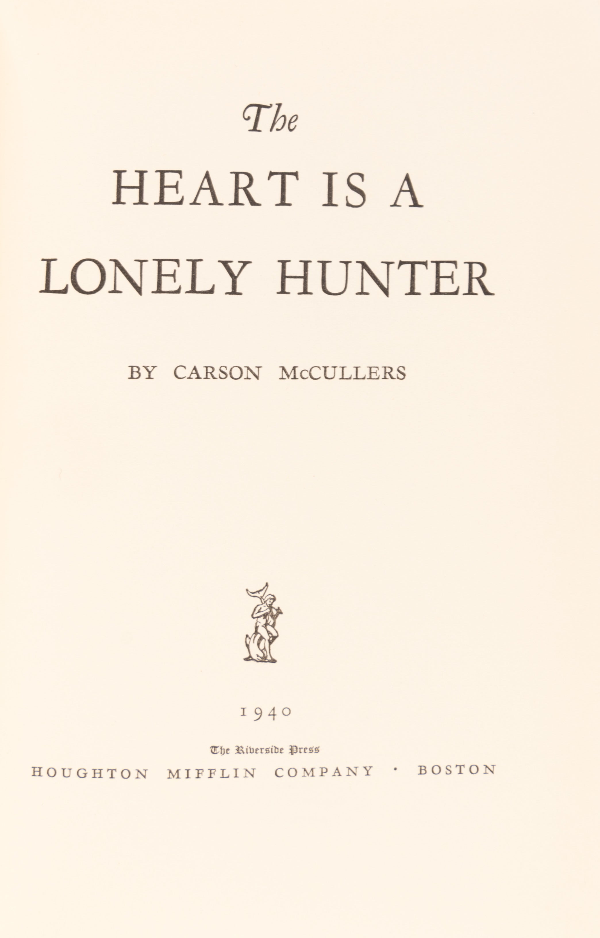 The Heart of the Lonely Hunter.