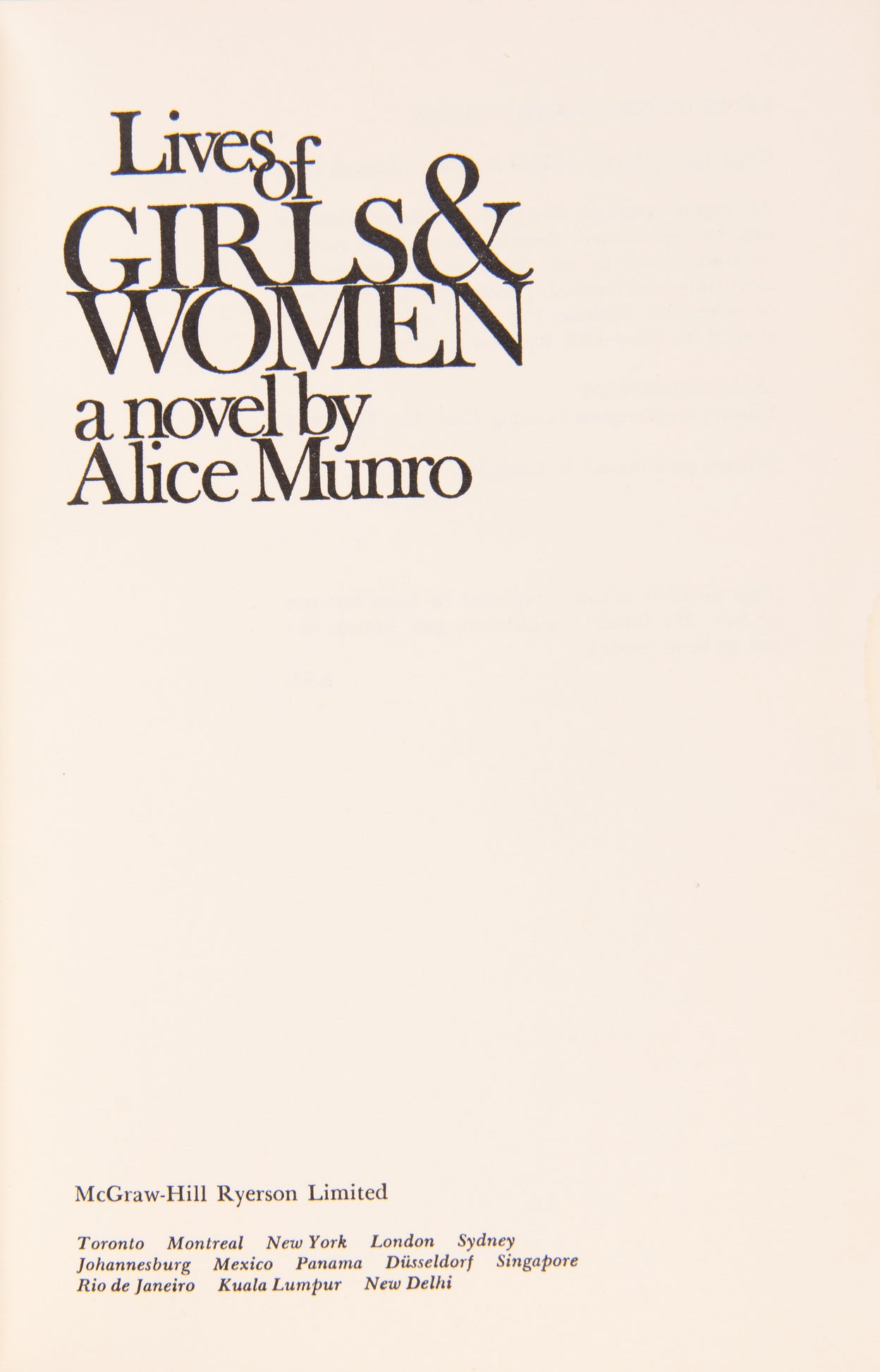 Lives of Girls & Women.