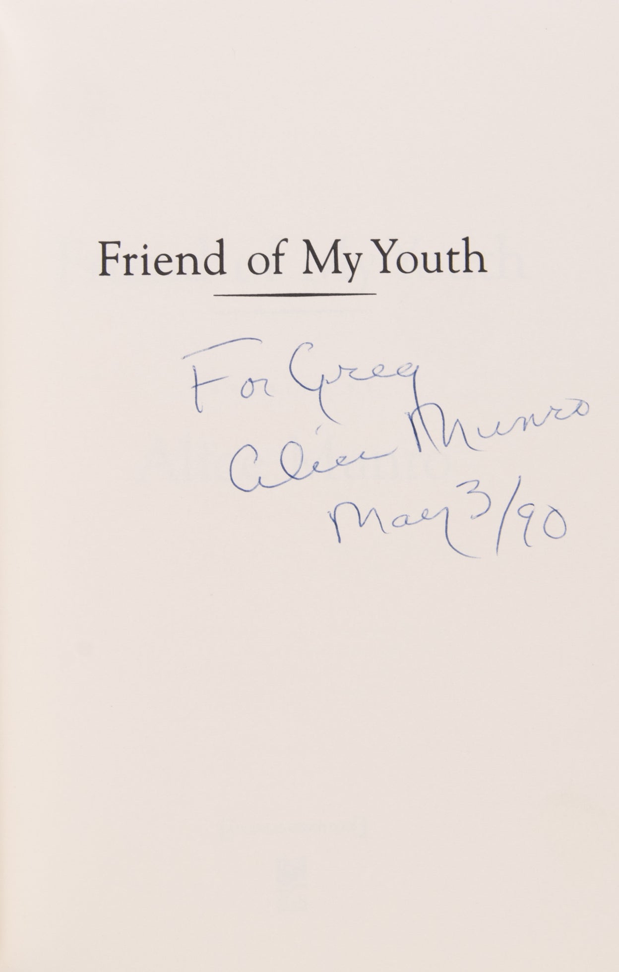 Friends of my Youth.