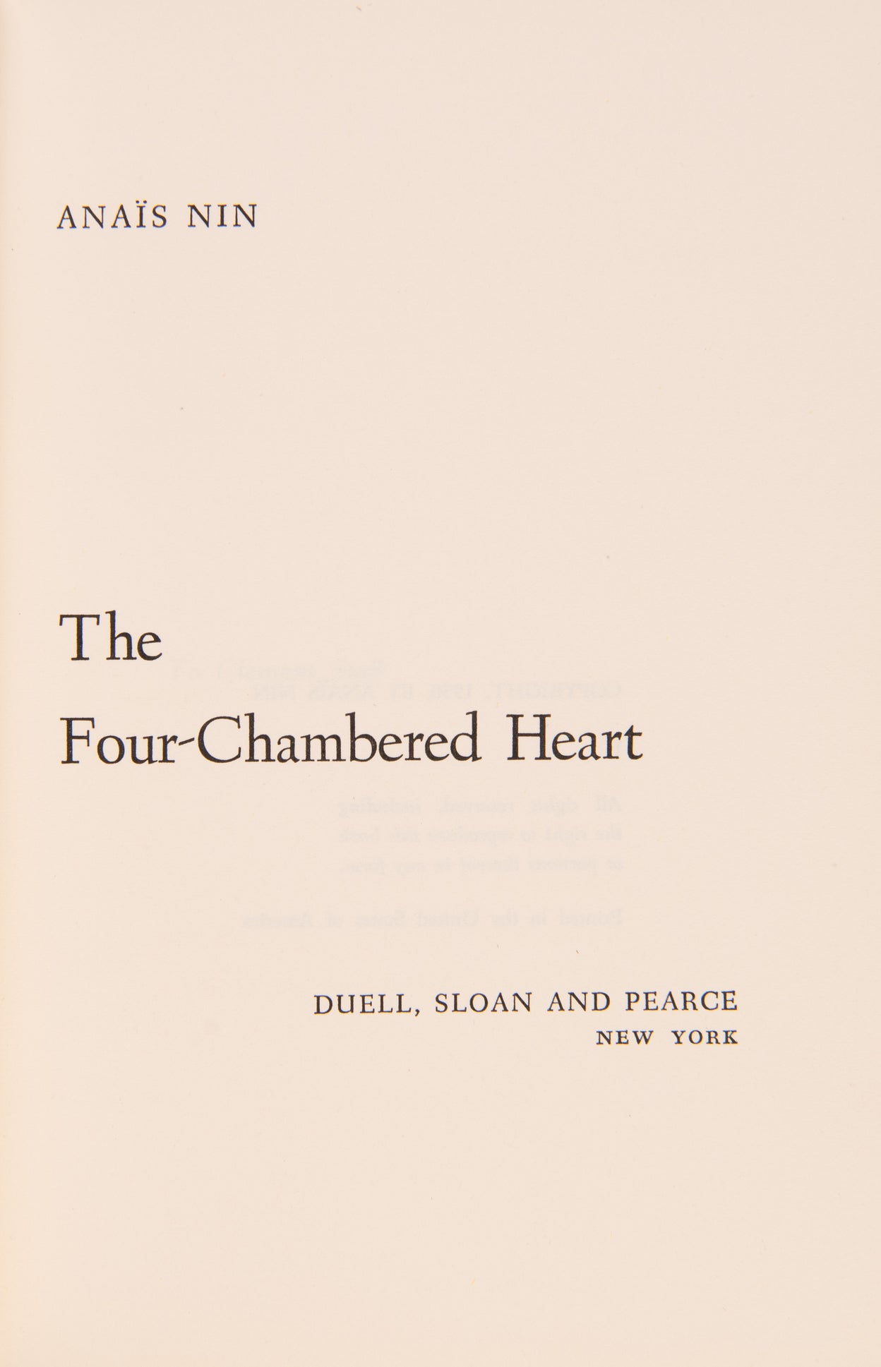 The Four-Chambered Heart.