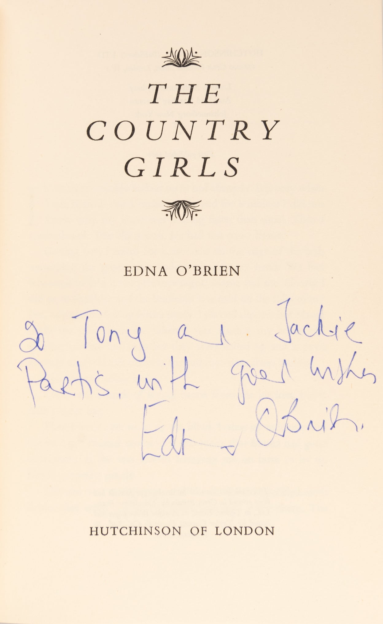 The Country Girls, The Lonely Girl, Girls in their Married Bliss.