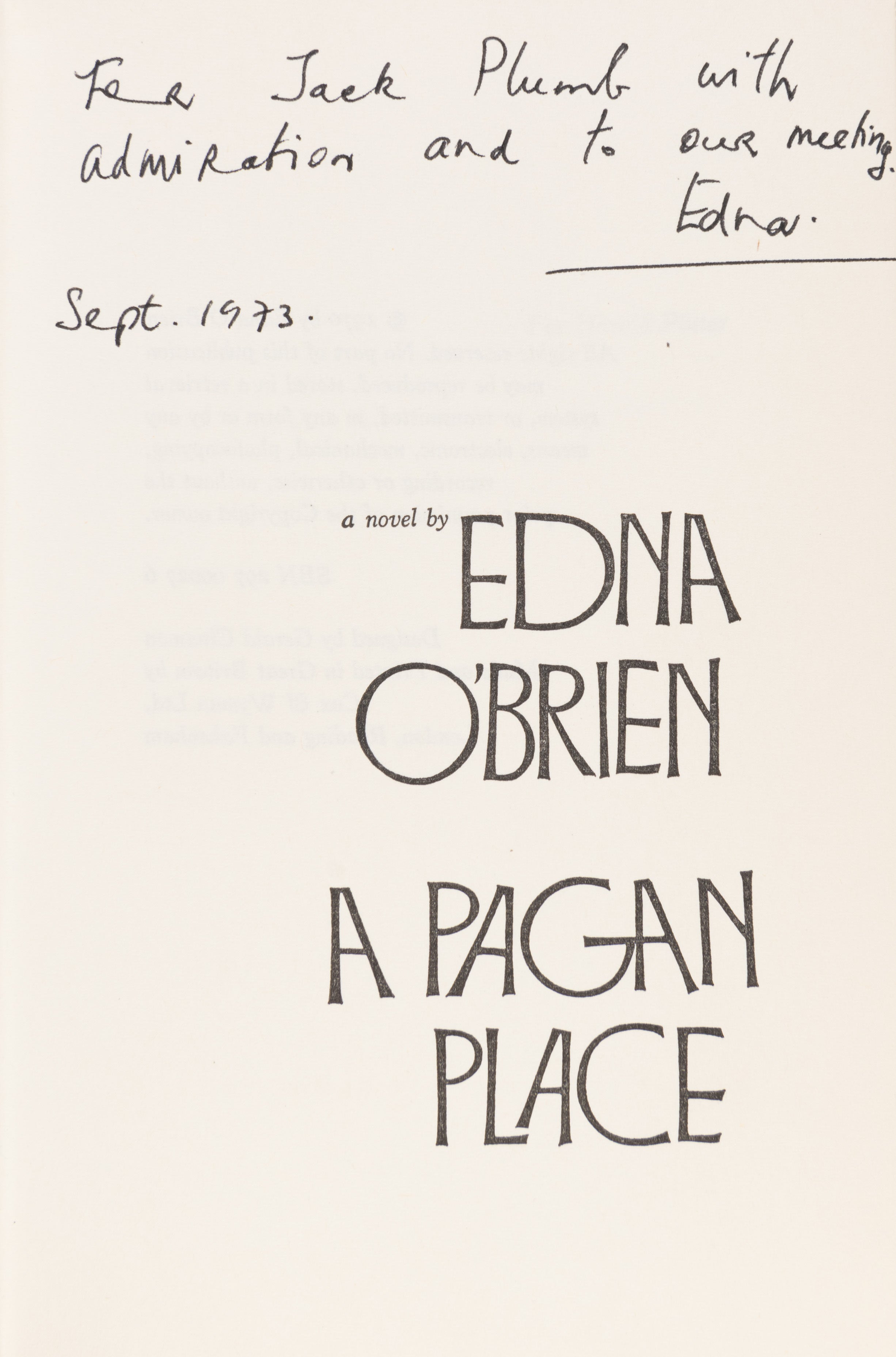 A Pagan Place.