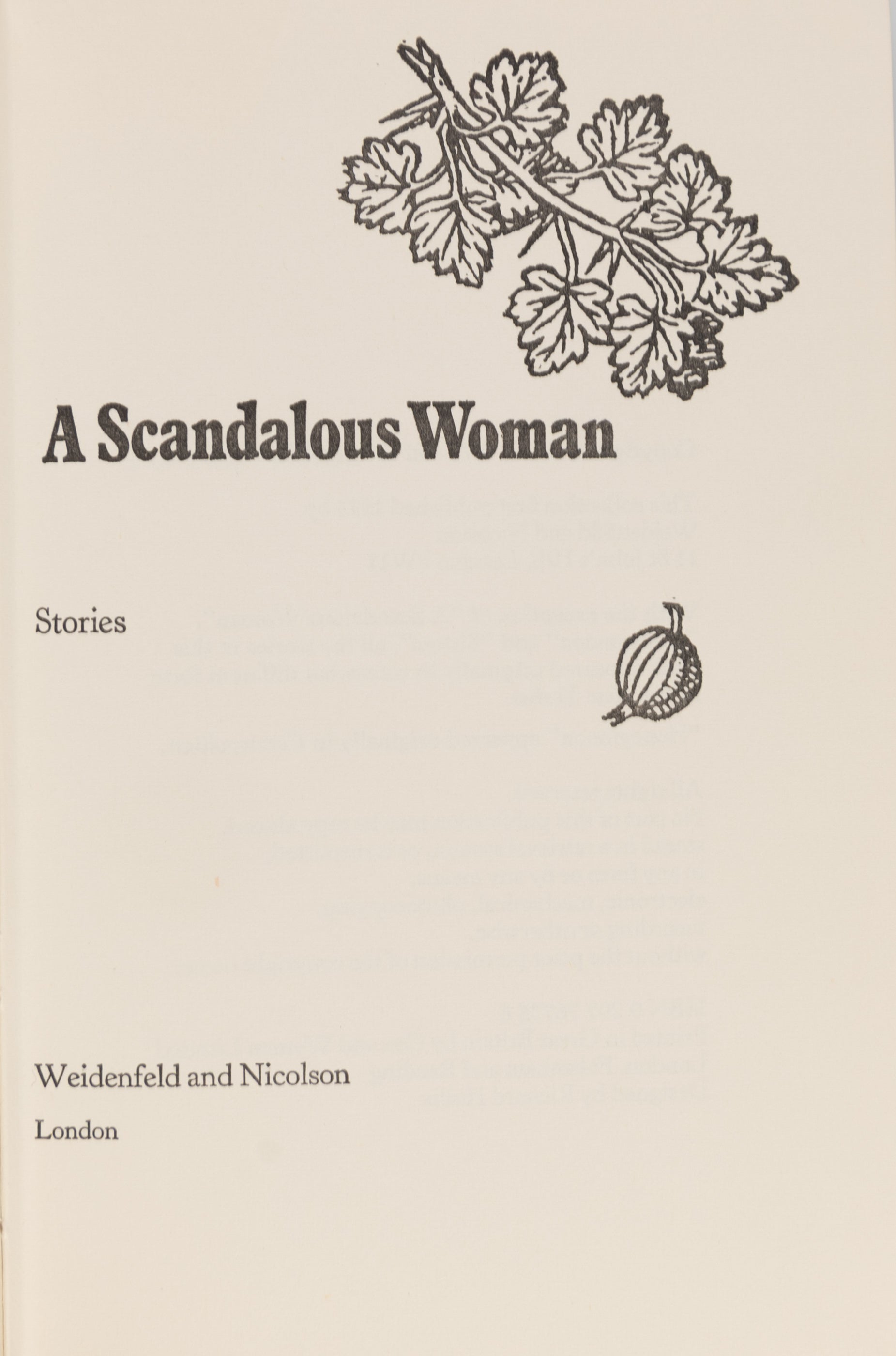 A Scandalous Woman.