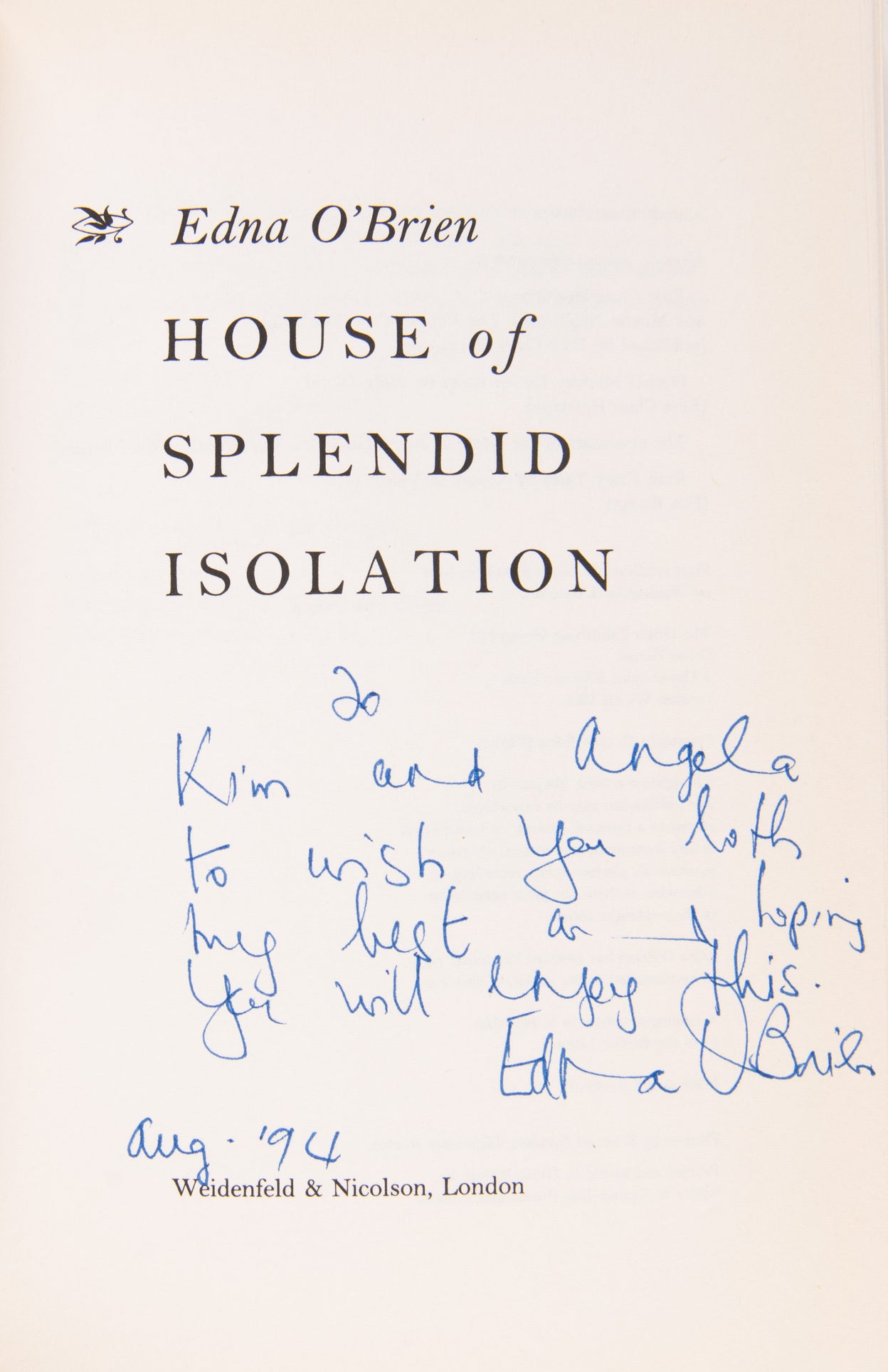 House of Splendid Isolation.