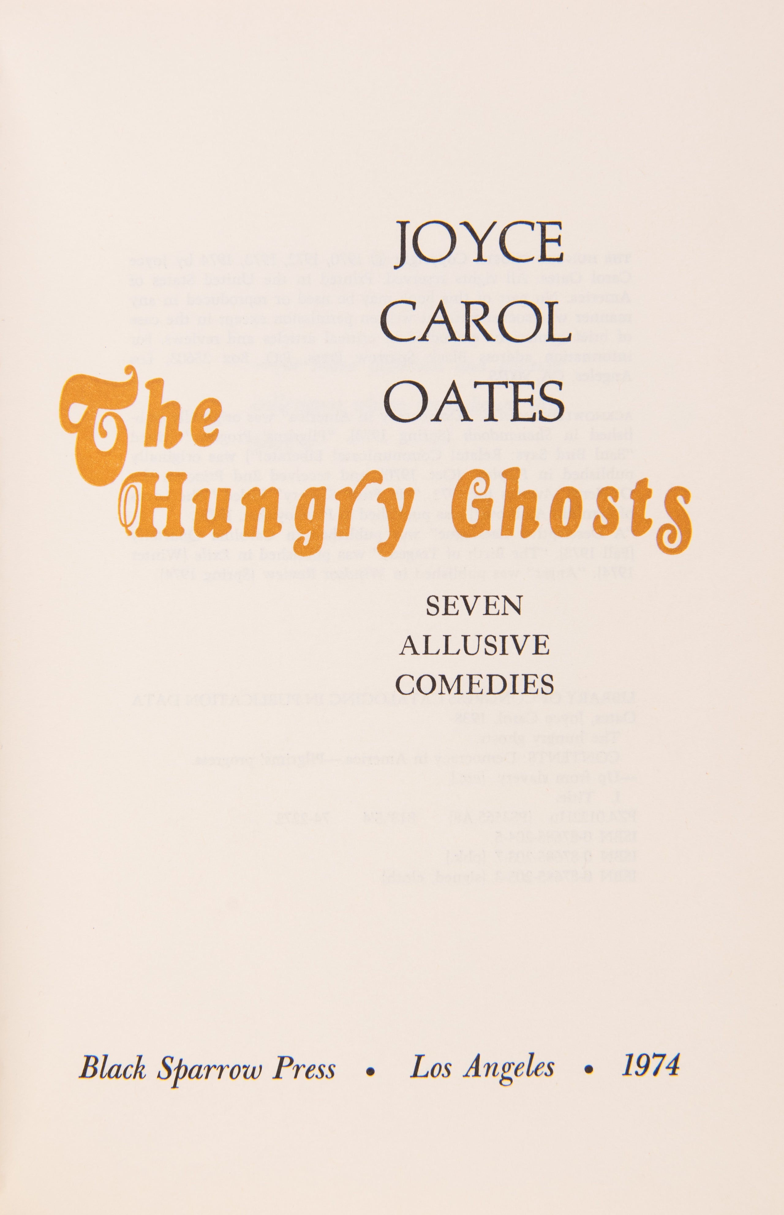 The Hungry Ghosts.
