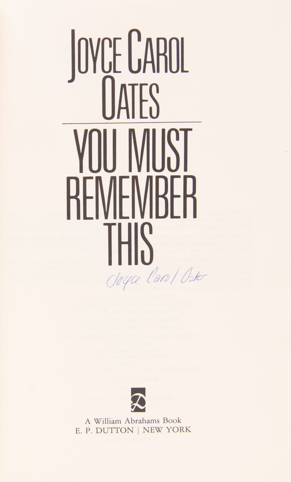 You Must Remember This.