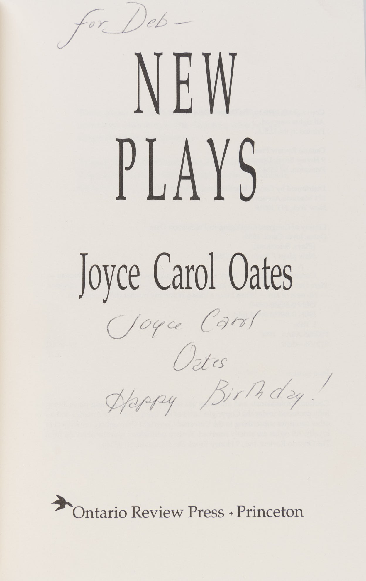 New Plays.