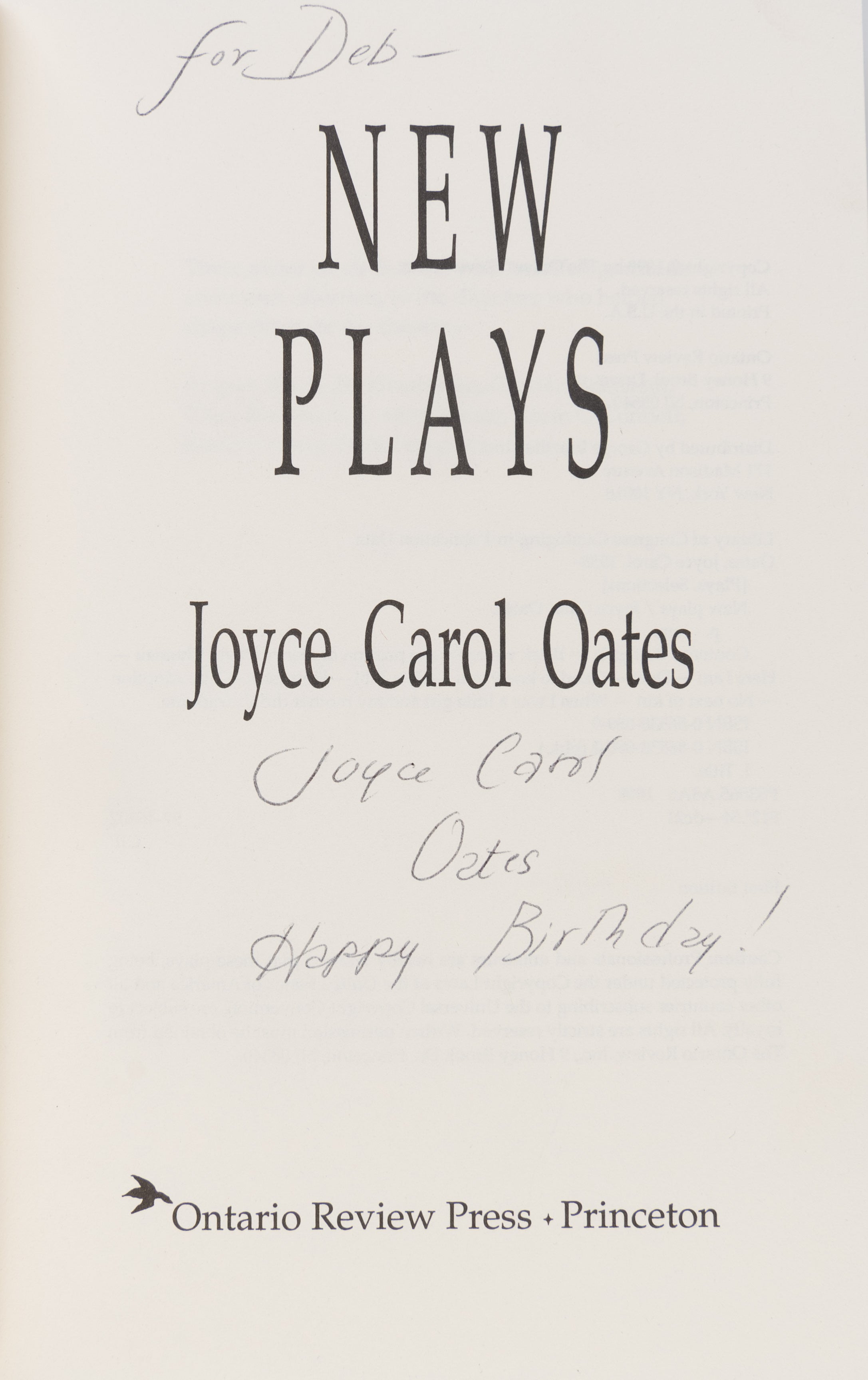 New Plays.