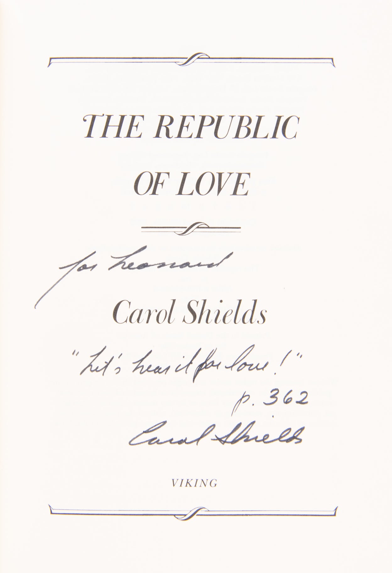 The Republic of Love.