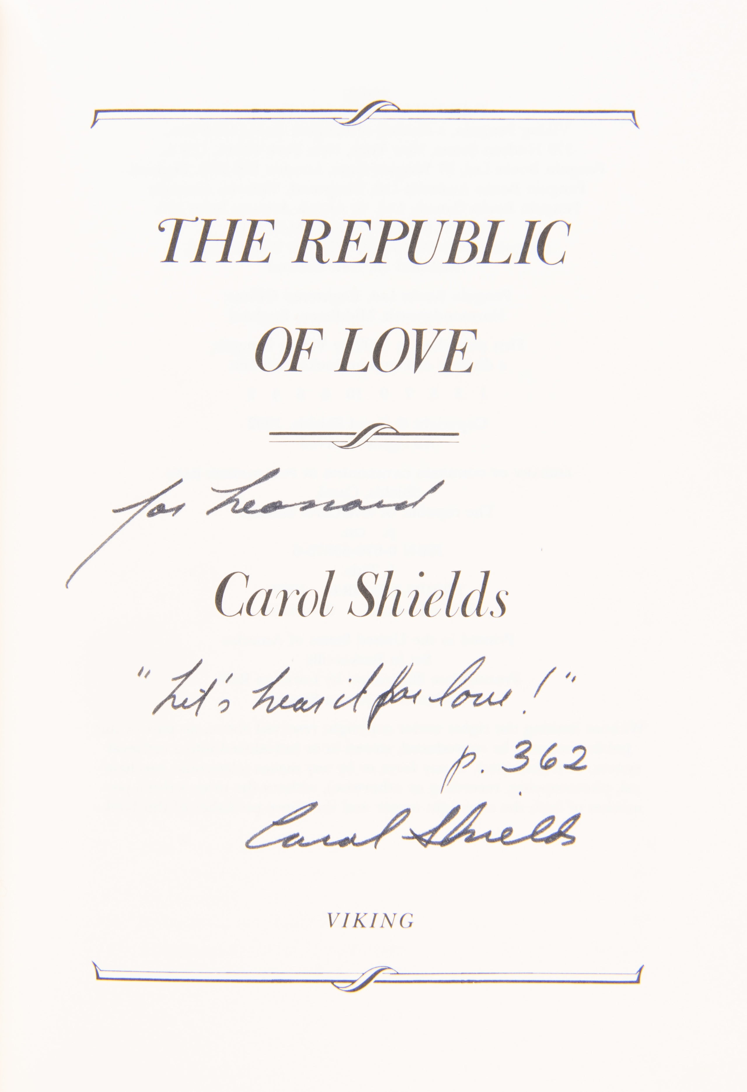 The Republic of Love.