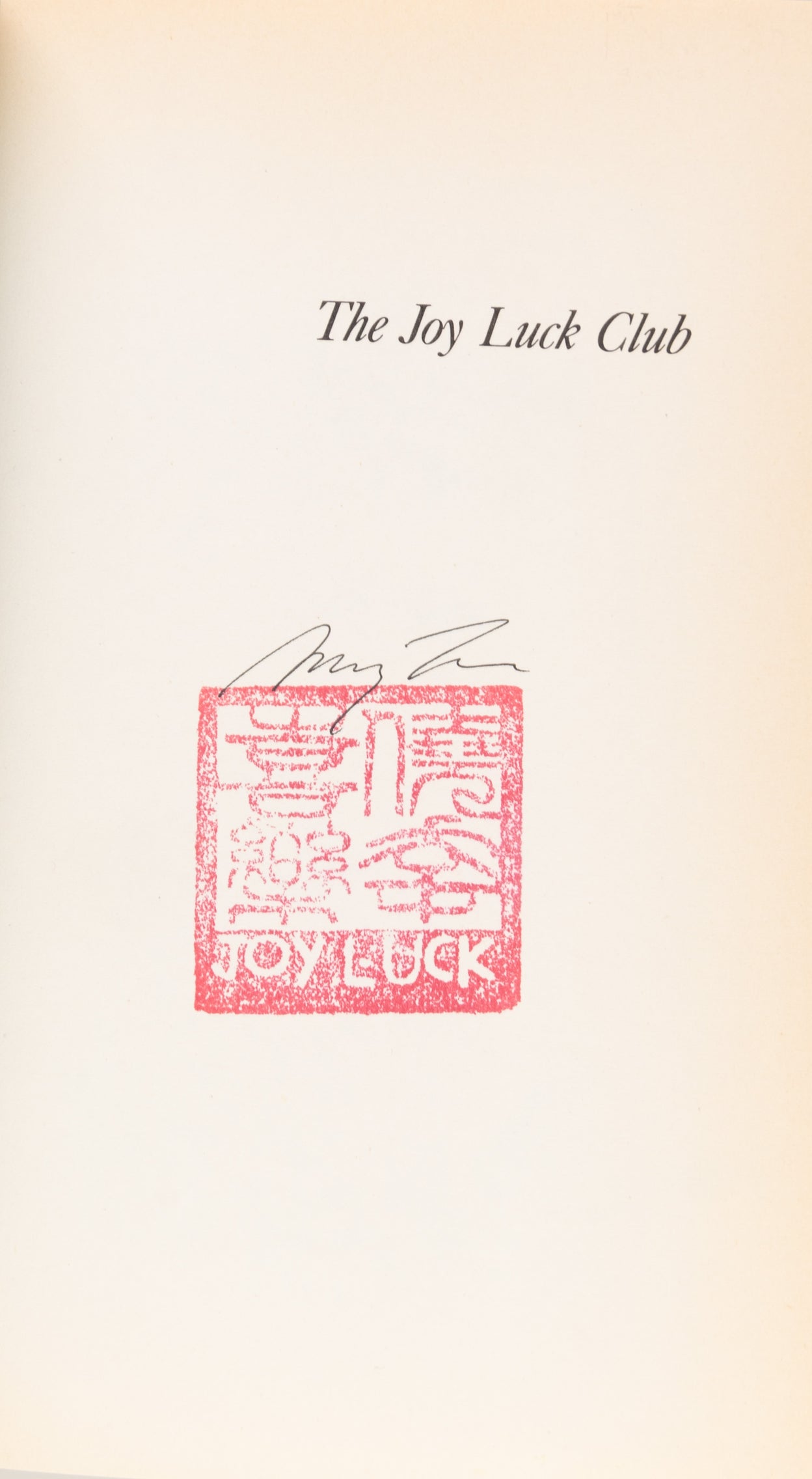 The Joy Luck Club.
