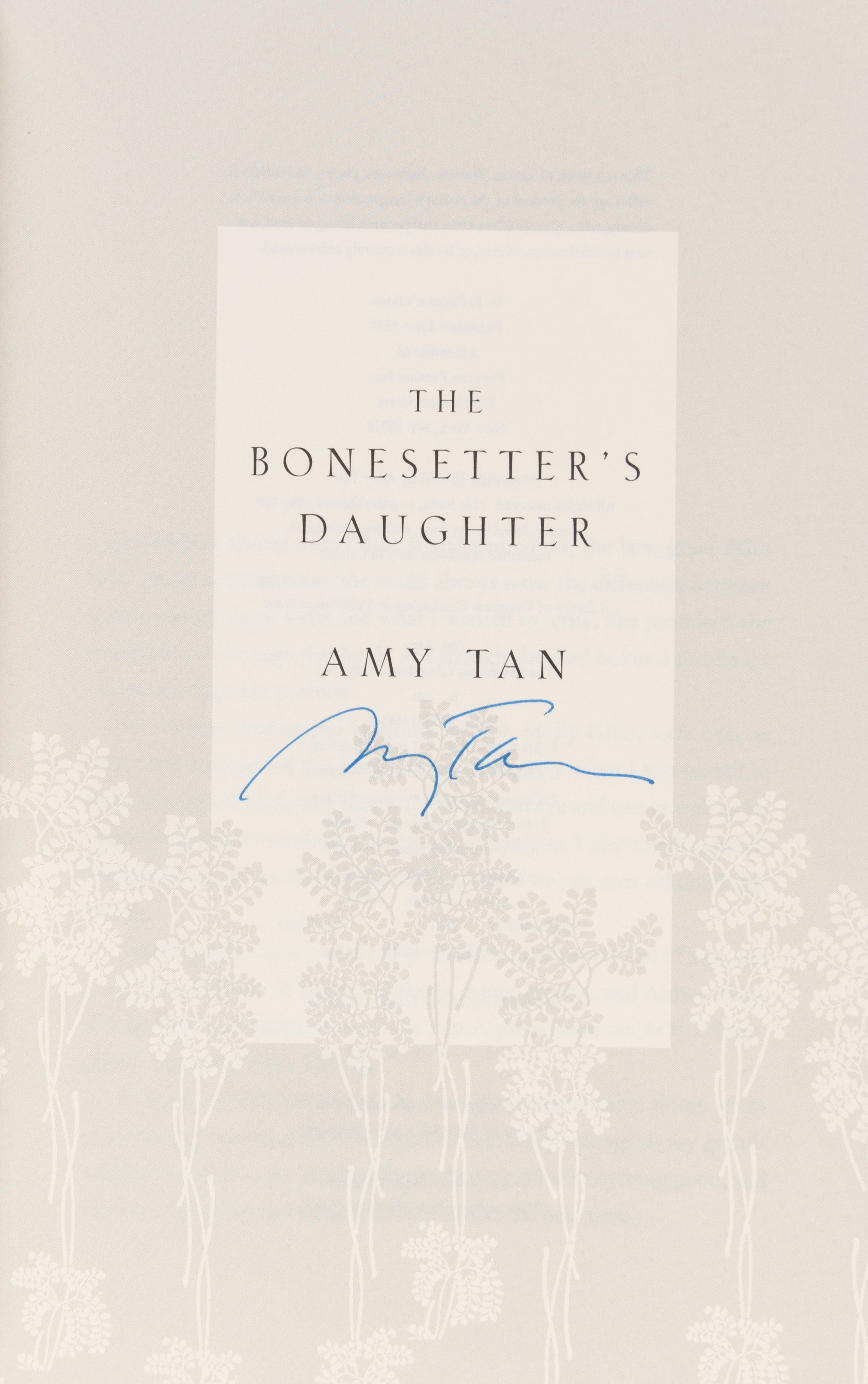 The Bonesetter's Daughter.