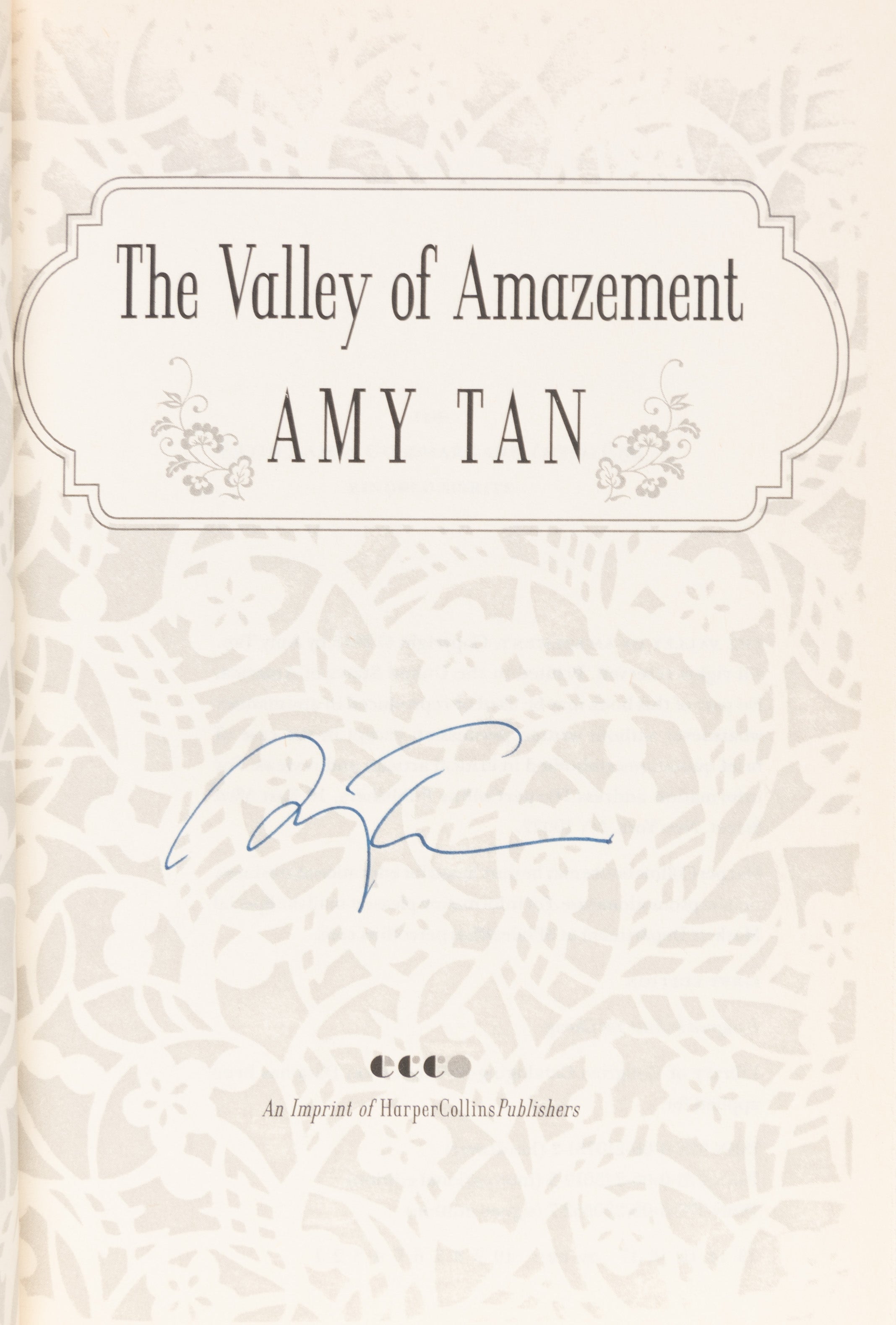 The Valley of Amazement.
