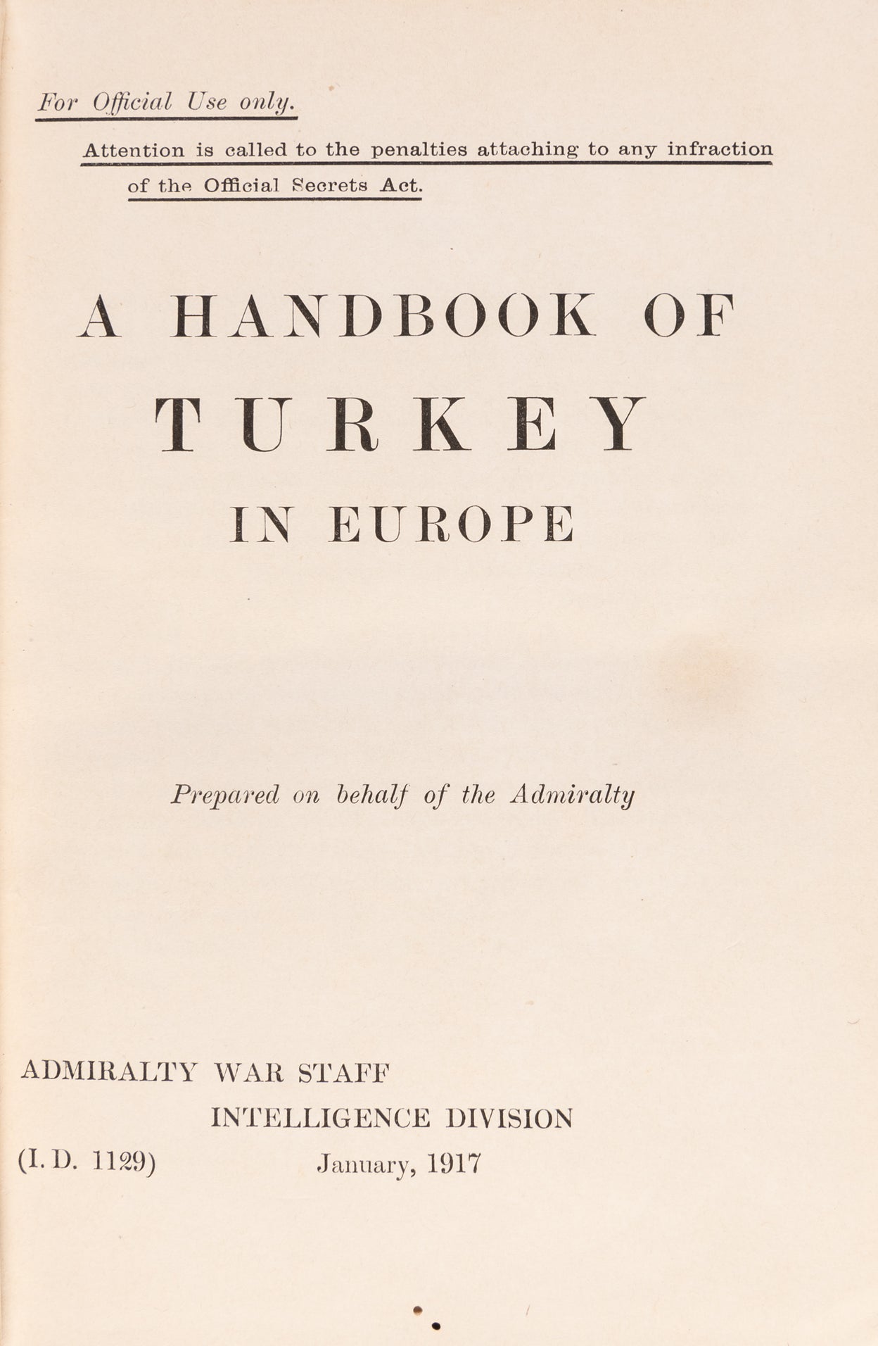 A Handbook of Turkey in Europe.