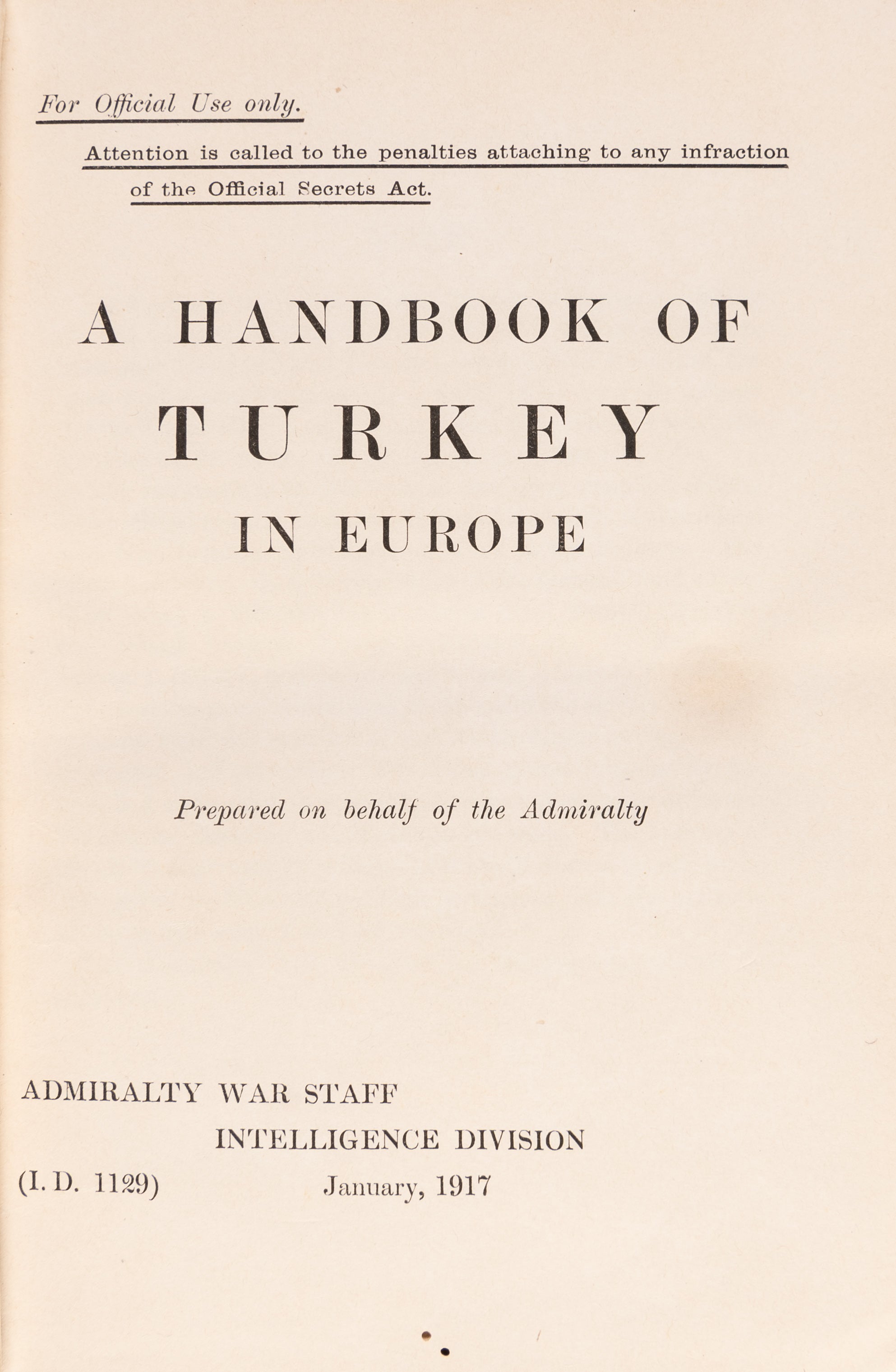 A Handbook of Turkey in Europe.