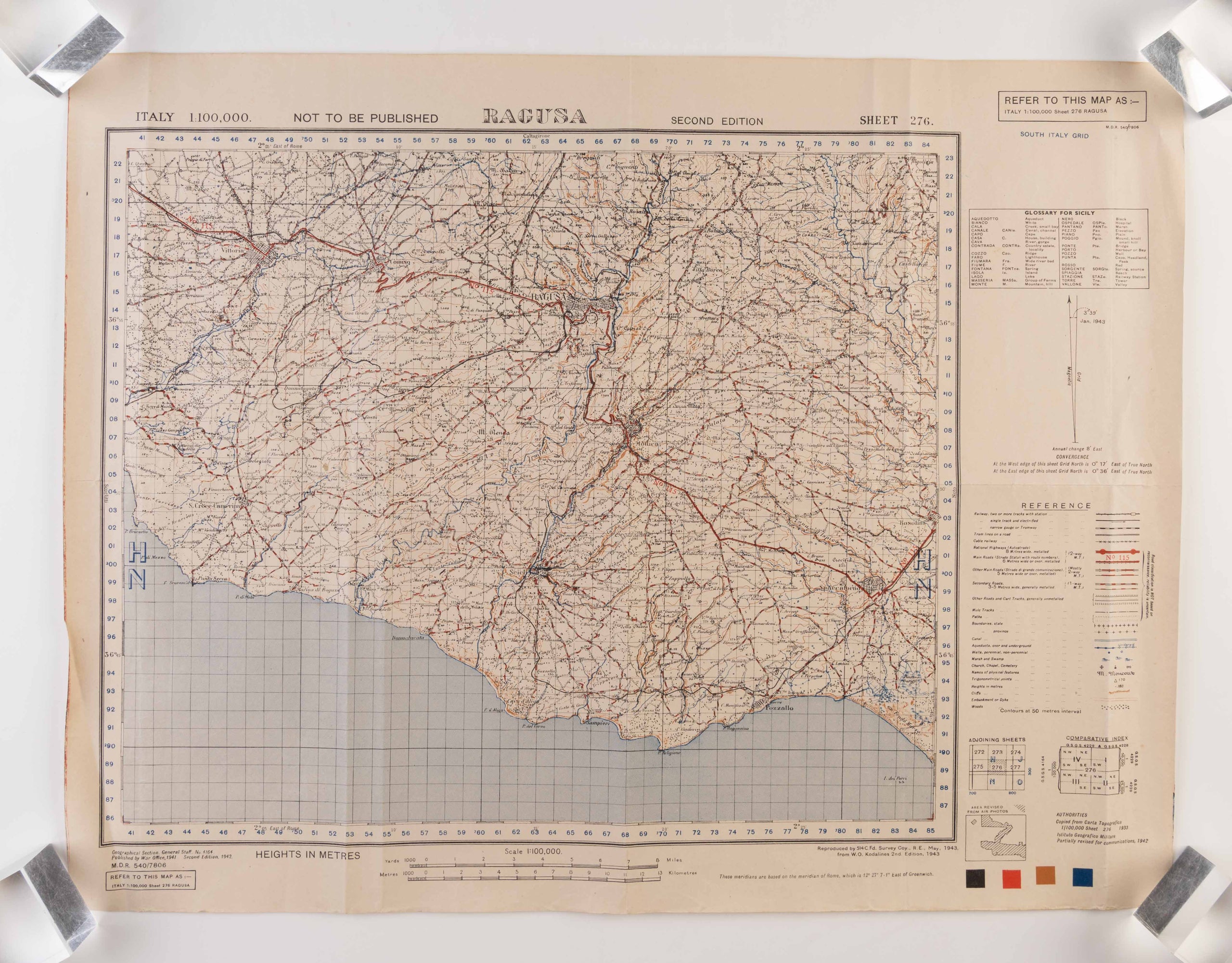 [Secret Maps for the Allied Invasion of Sicily.]