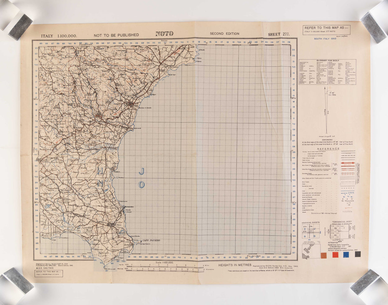 [Secret Maps for the Allied Invasion of Sicily.]