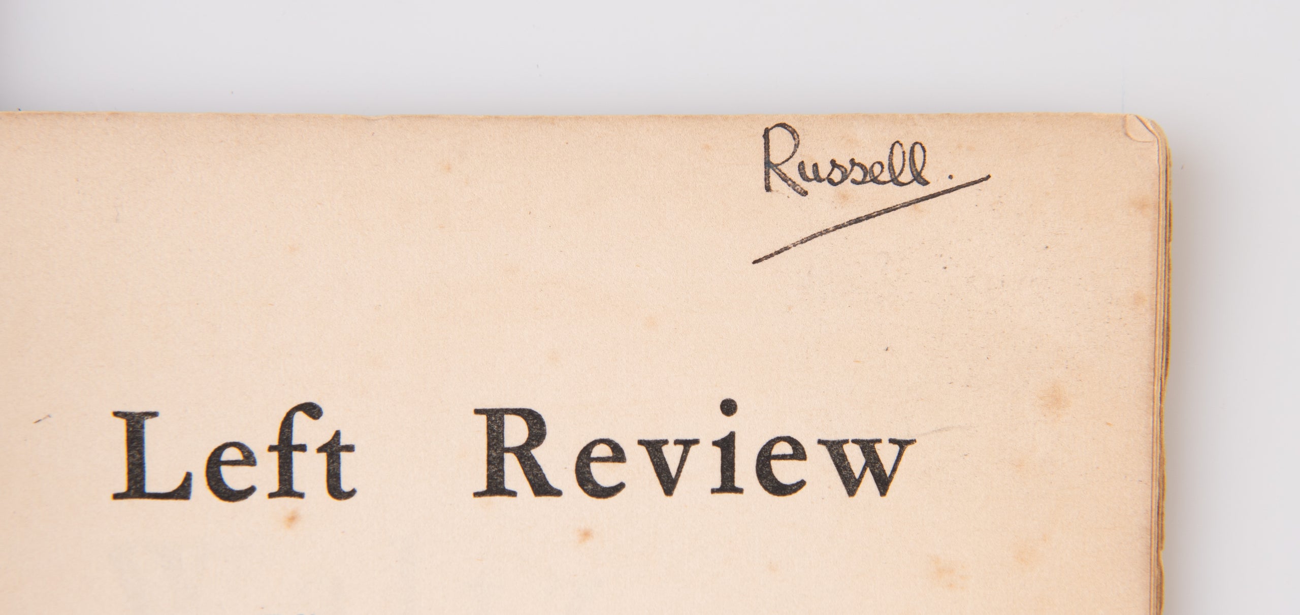 Two issues of the Left Review from the library of Bertrand Russell.