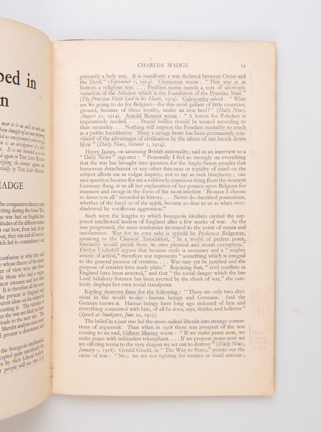 Two issues of the Left Review from the library of Bertrand Russell.