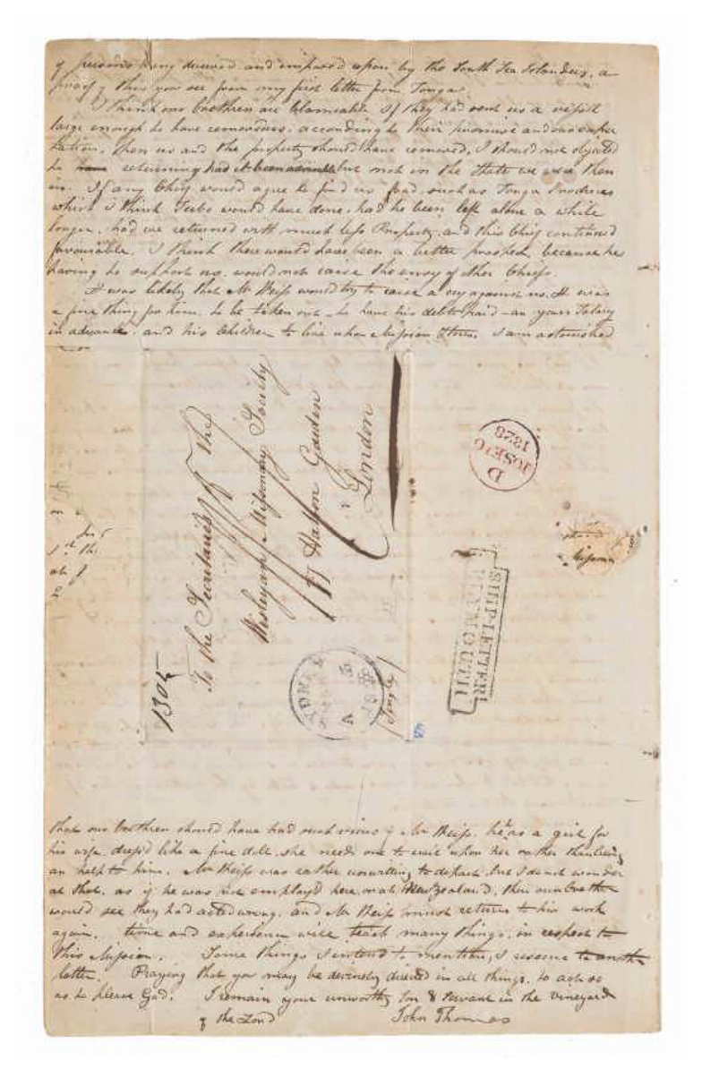 ALS to the Secretaries of the Wesleyan Missionary Society.