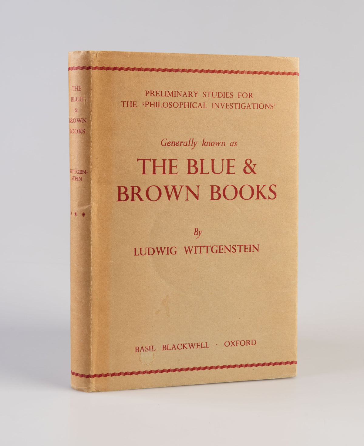 The Blue and Brown Books. Preliminary Studies for the 'Philosophical Investigations'. Generally known as The Blue and Brown Books.