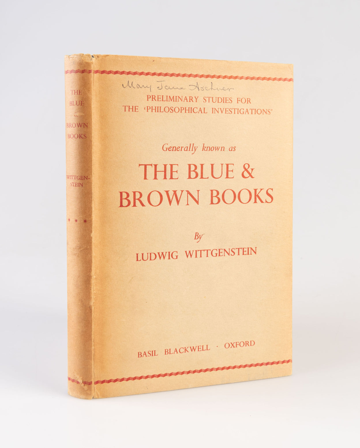 The Blue and Brown Books. Preliminary Studies for the 'Philosophical Investigations'. Generally known as The Blue and Brown Books.