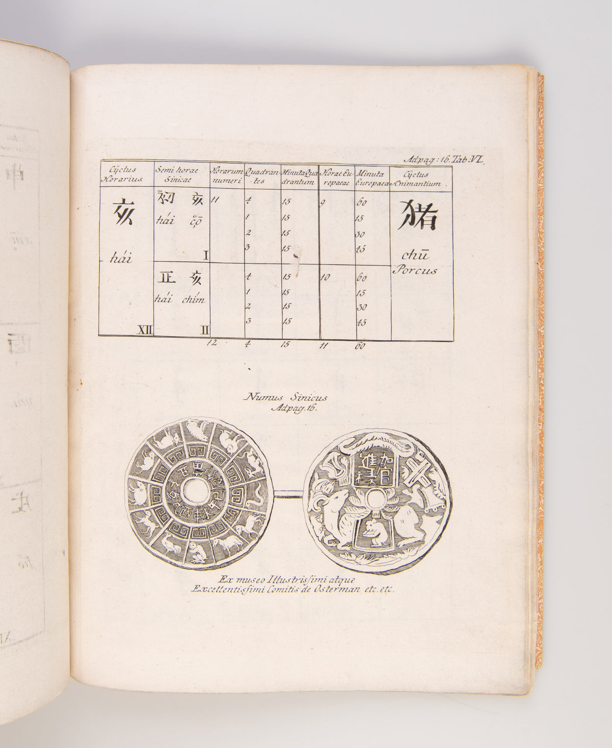 De horis sinicis et cyclo horario commentationes accedit eiusdem auctoris Parergon sinicum de calendariis sinicis ubi etiam quaedam in doctrina temporum sinica emendantur. [Commentaries on Chinese hours and their hourly cycle...].