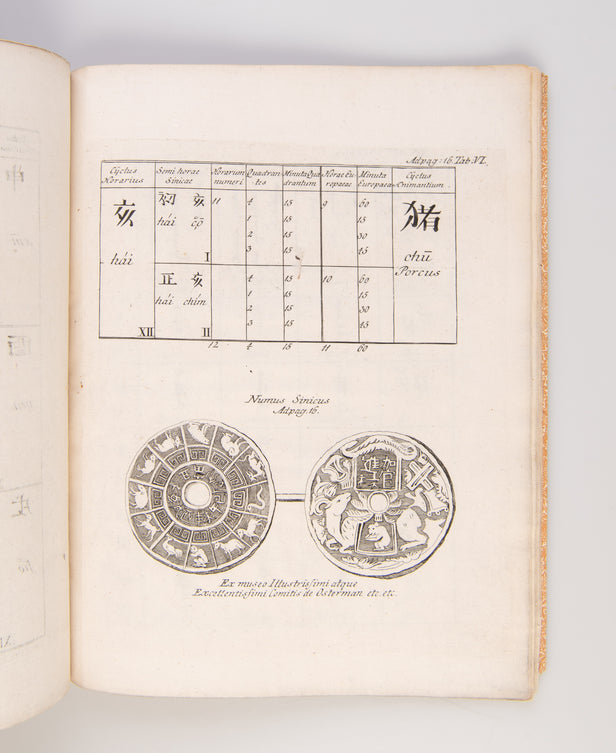 De horis sinicis et cyclo horario commentationes accedit eiusdem auctoris Parergon sinicum de calendariis sinicis ubi etiam quaedam in doctrina temporum sinica emendantur. [Commentaries on Chinese hours and their hourly cycle...].