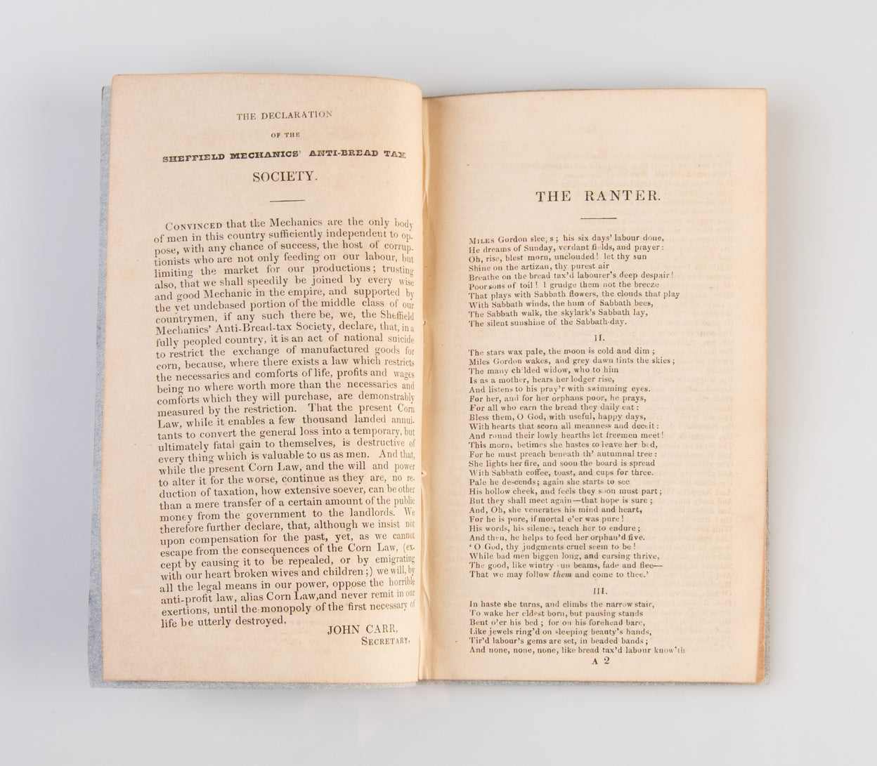 Corn Law Rhymes. The Ranter,