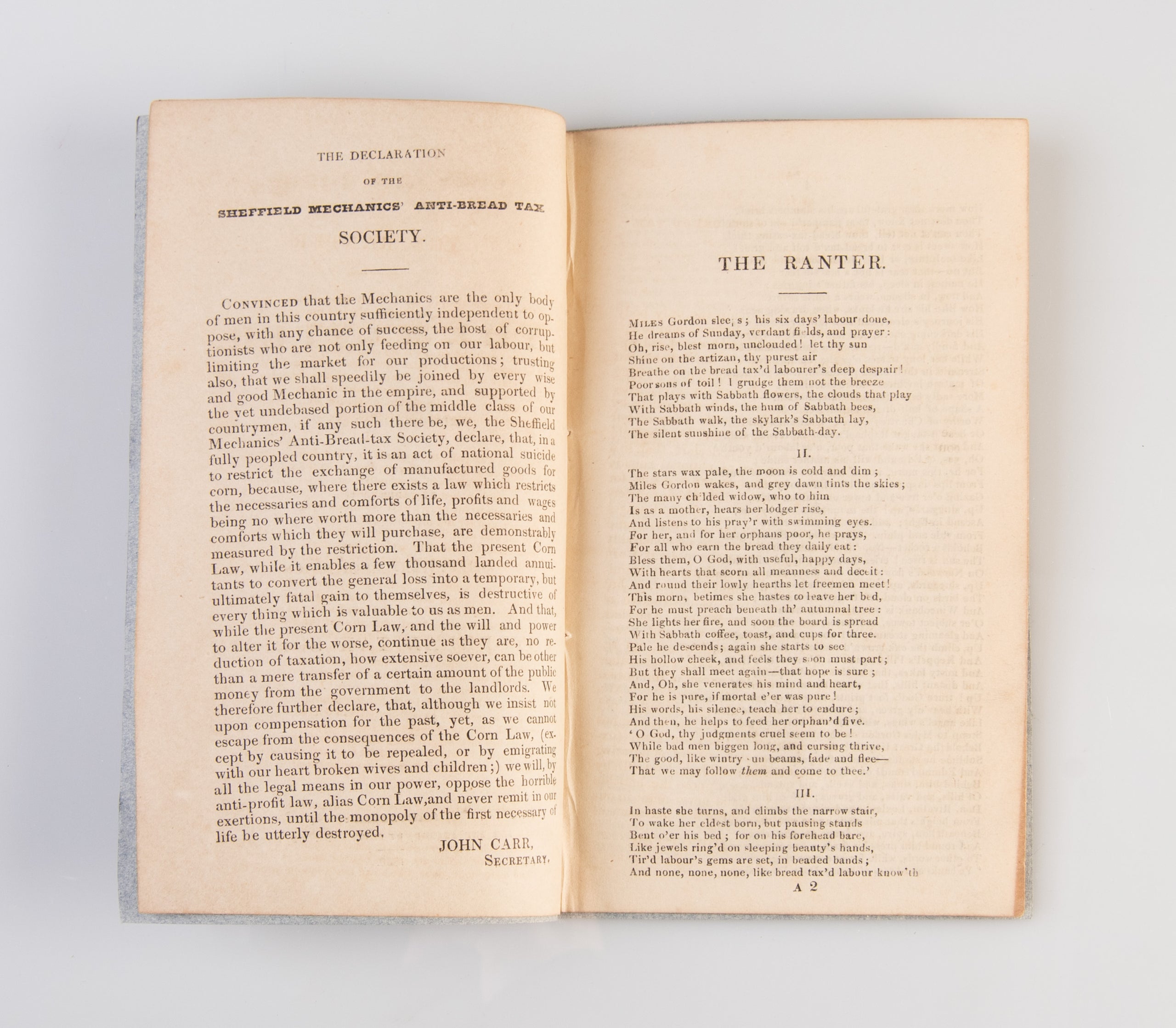 Corn Law Rhymes. The Ranter,