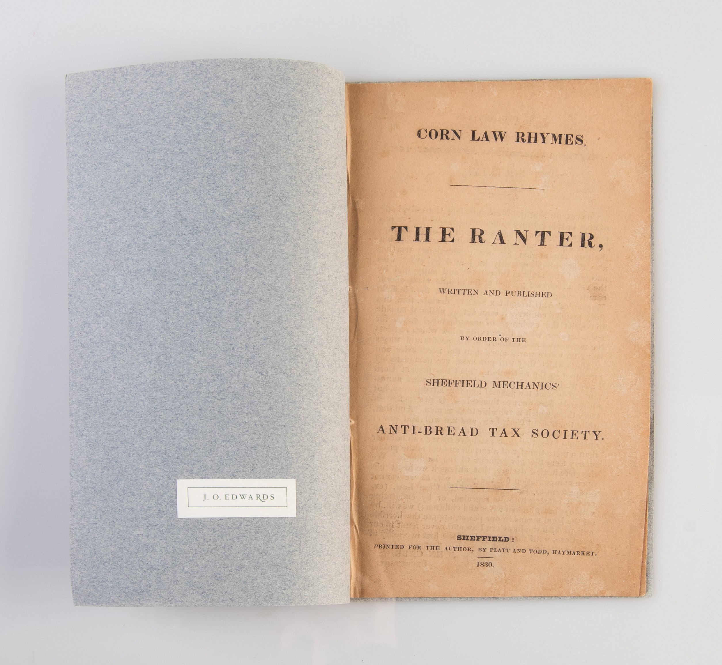 Corn Law Rhymes. The Ranter,