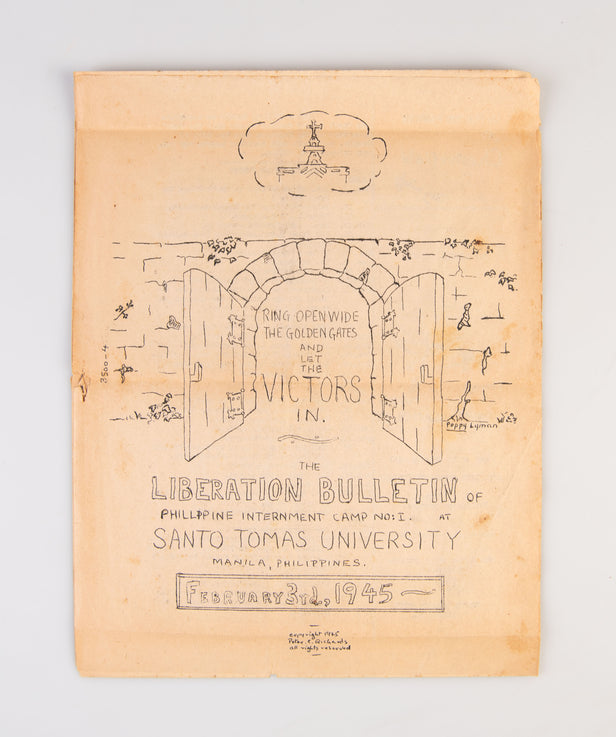 The Liberation Bulletin of Philippine Internment Camp No. 1 at Santo Tomas University.
