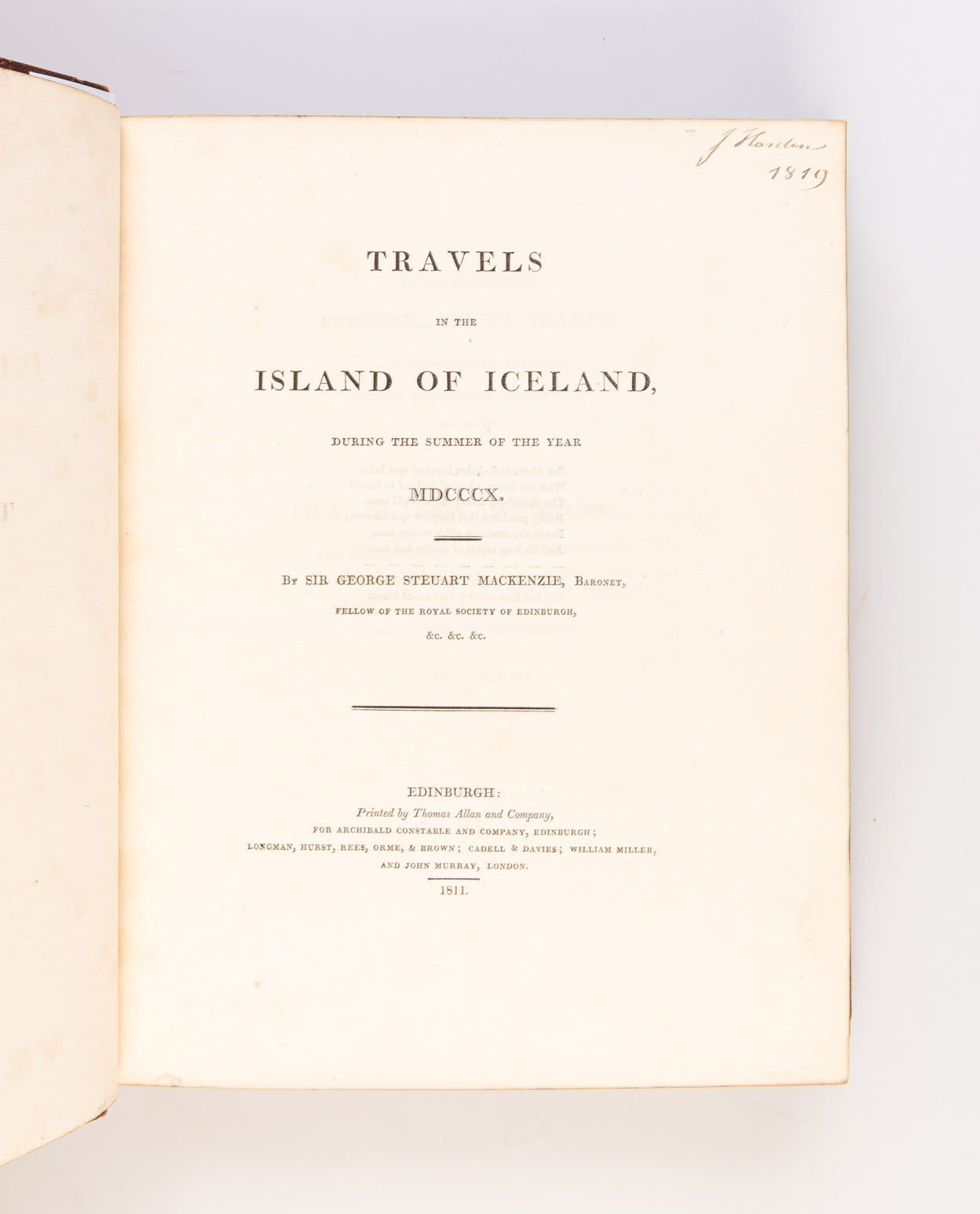 Travels in the Island of Iceland,