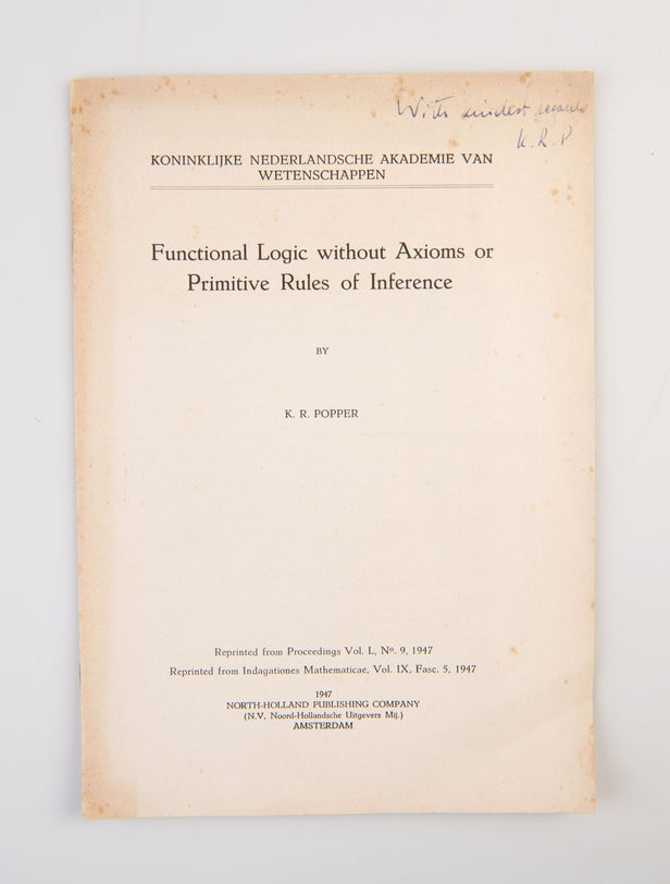 Functional Logic without Axioms or Primitive Rules of Inference.