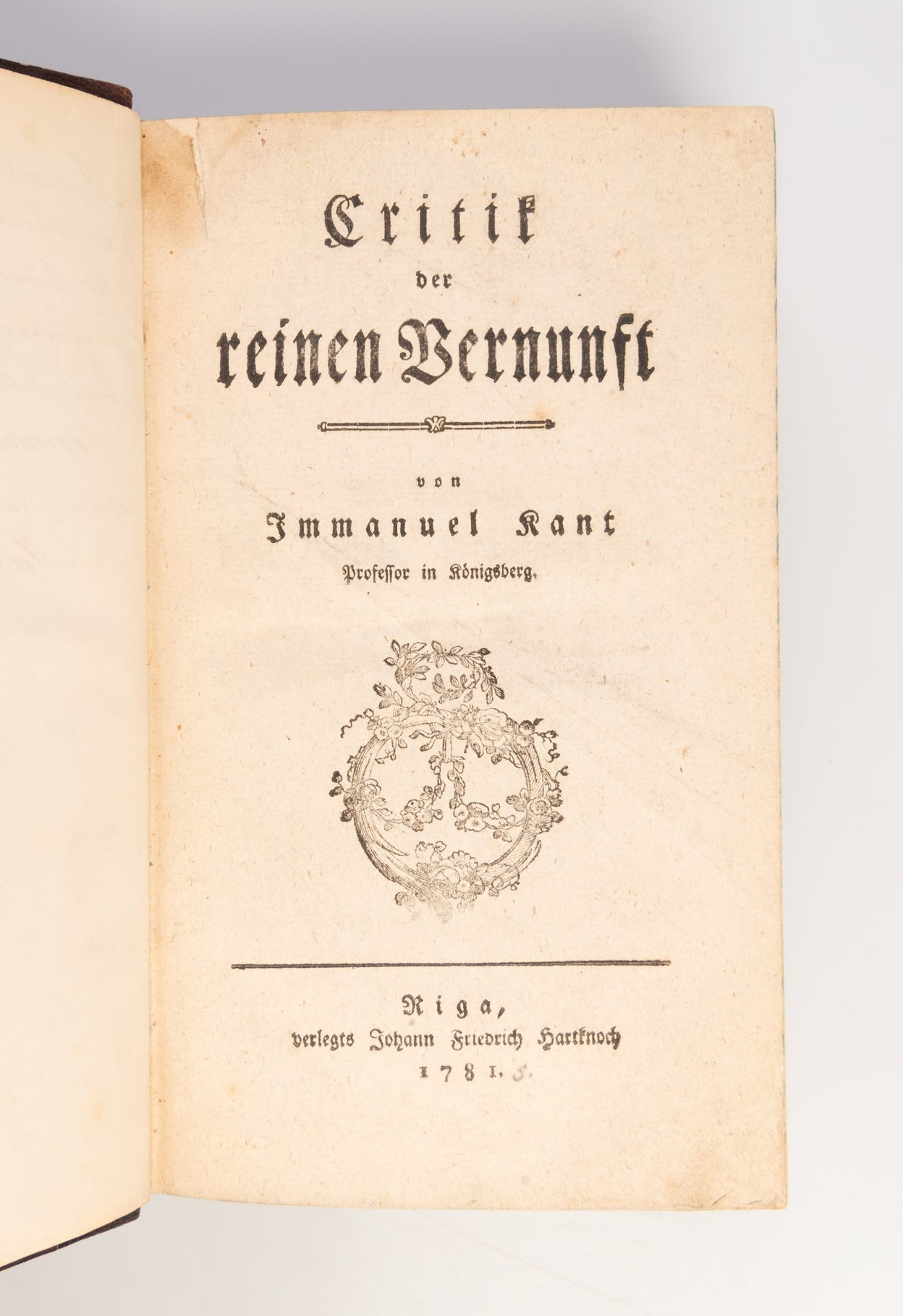 Critik der reinen Vernunft.