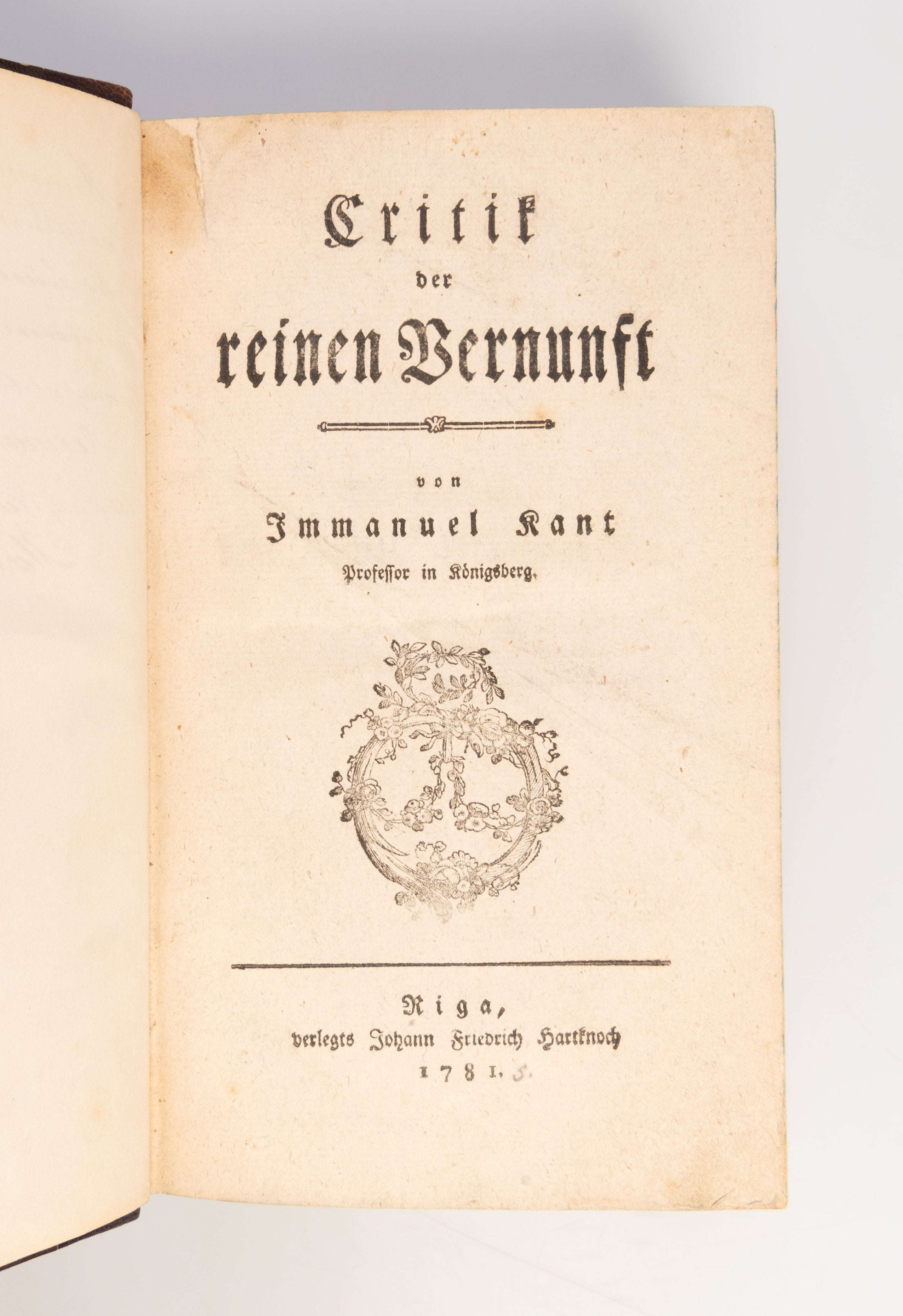 Critik der reinen Vernunft.