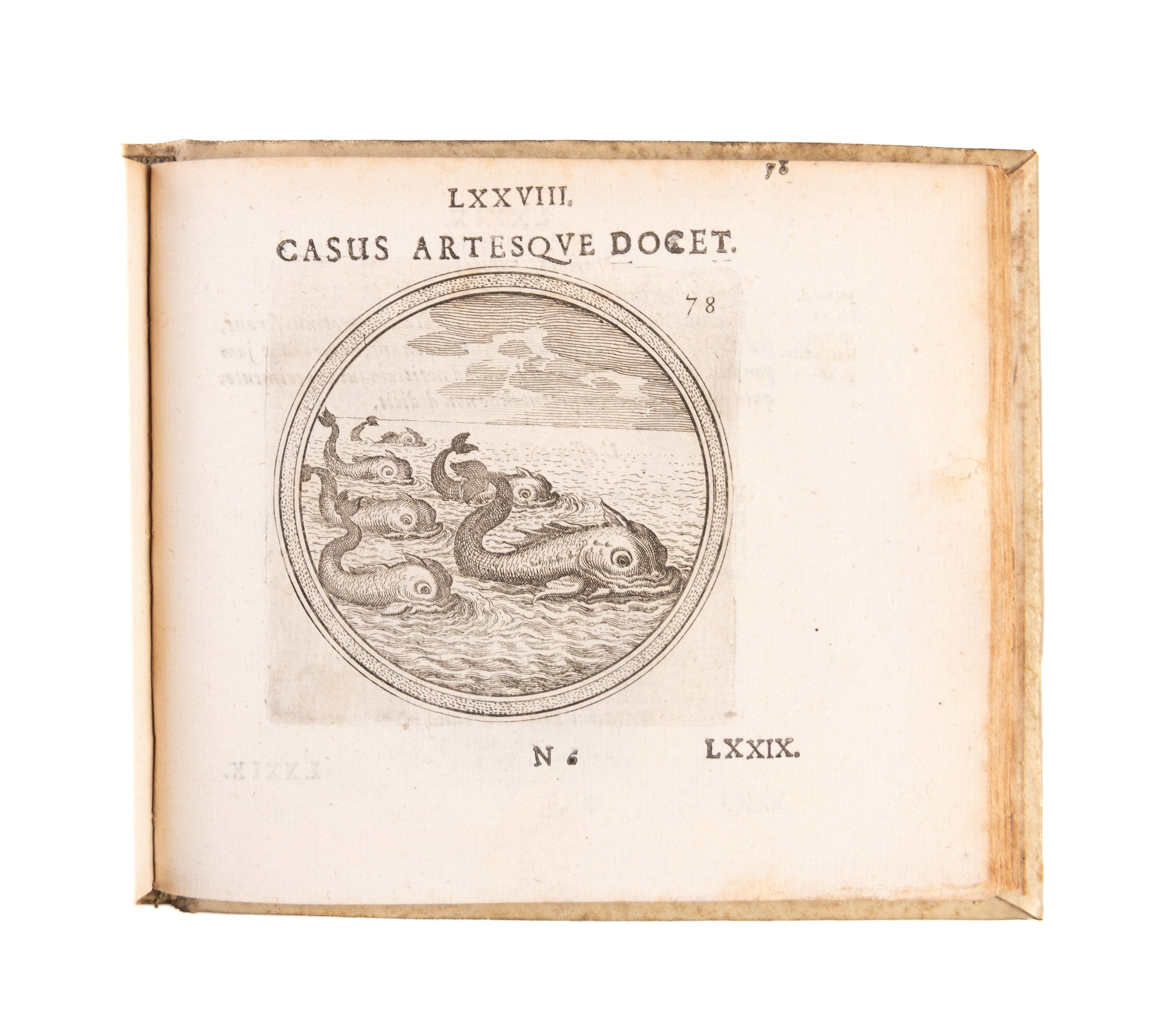 Emblematum Ethico-Politicorum Centuria. Une centaine d'Emblêmes morales & politiques... Hundert Sitten- und Politische Sinnen-Bilder in Kupffer entworffen von Matth. Merian.
Frankfurt, Thomas Michael Götz, 1698