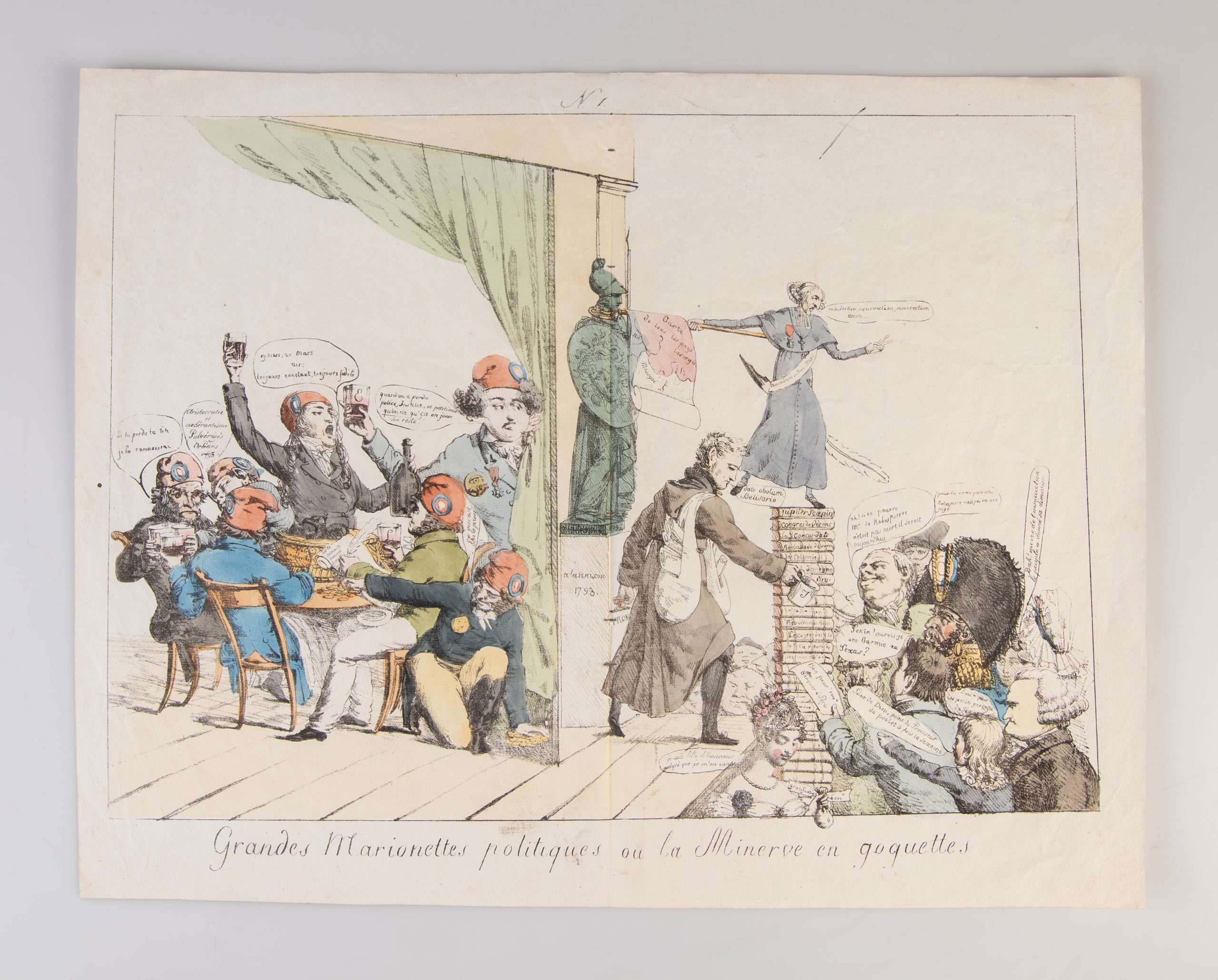 Grandes Marionettes politiques ou la Minerve en Goguettes.