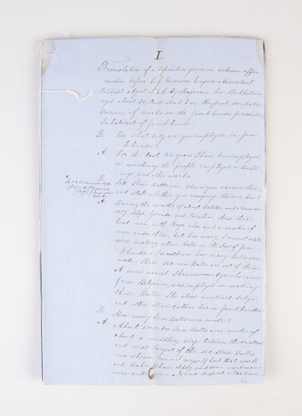 [Collection of documents concerning the Indian Mutiny 1857-58.]