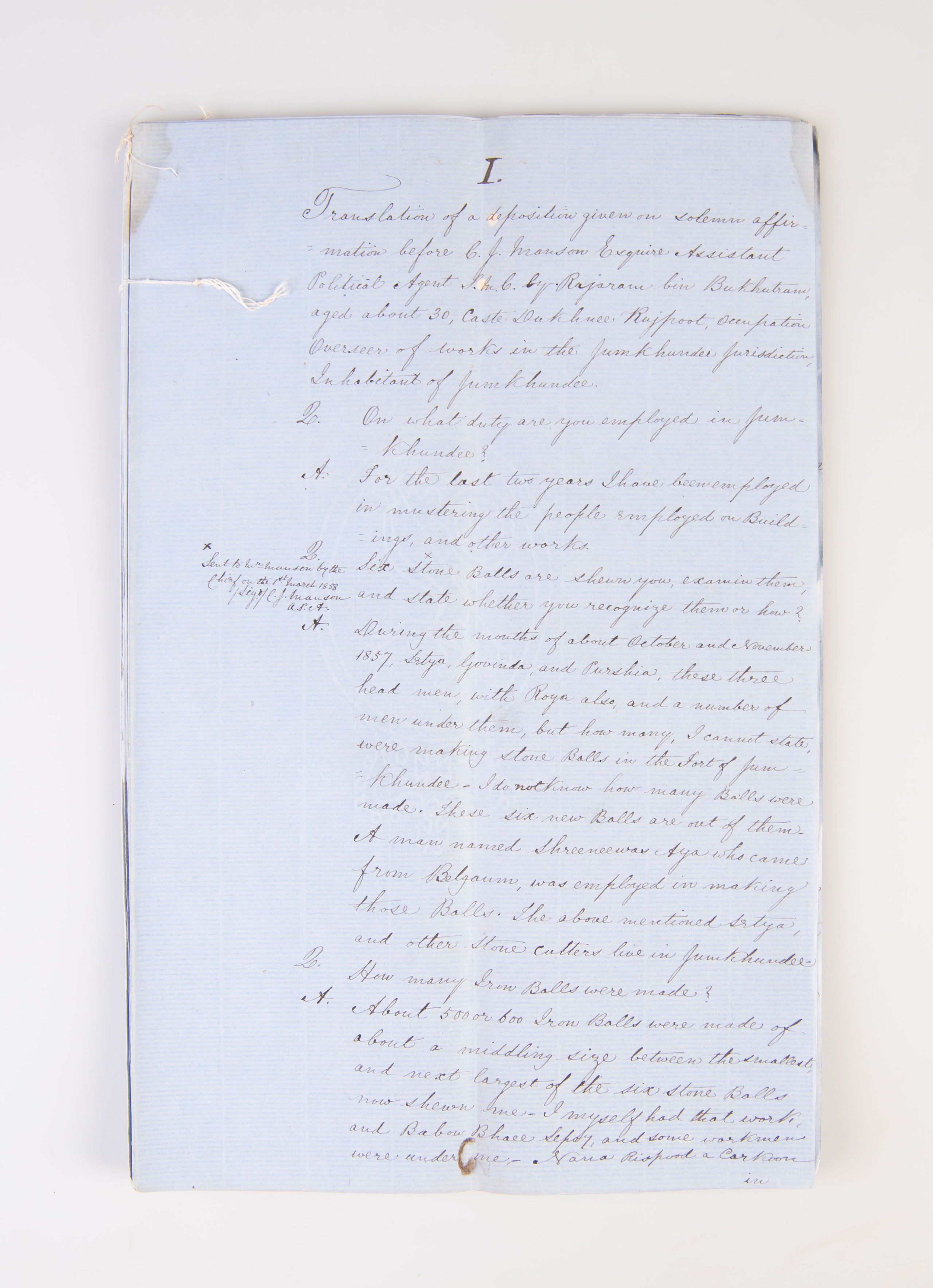 [Collection of documents concerning the Indian Mutiny 1857-58.]