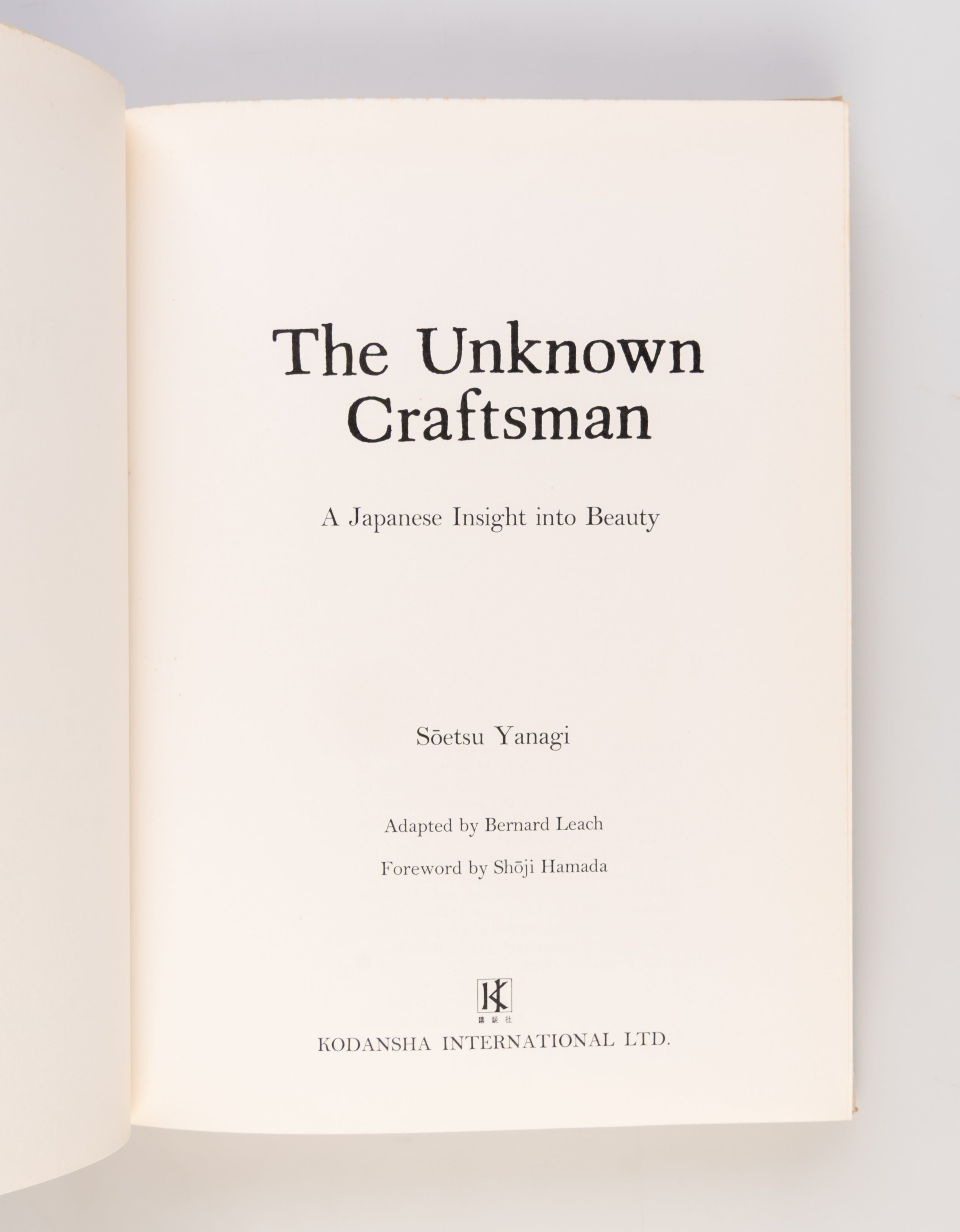 The Unknown Craftsman.