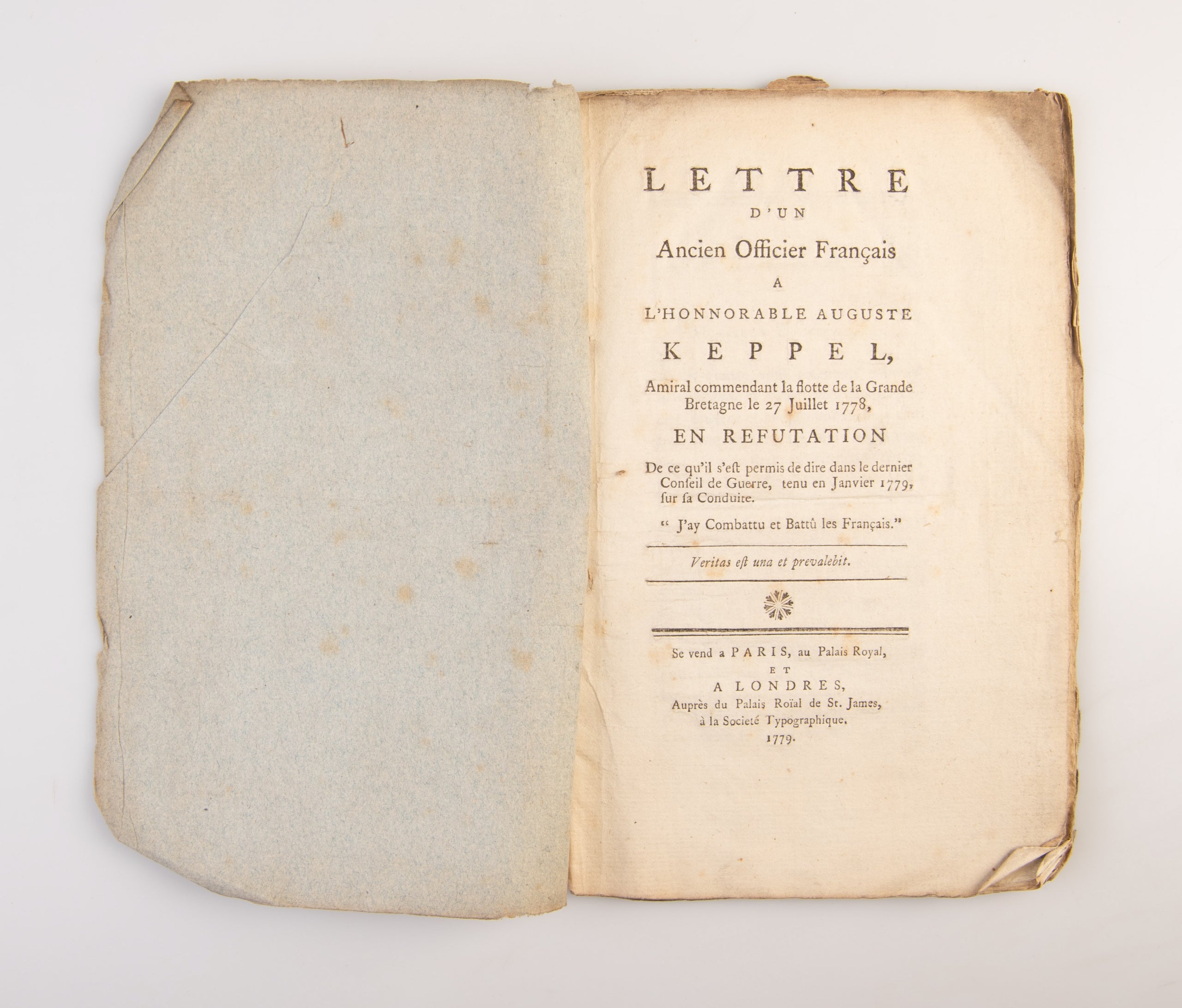 Lettre d'un ancien officier français a l'honnorable Auguste Keppel,